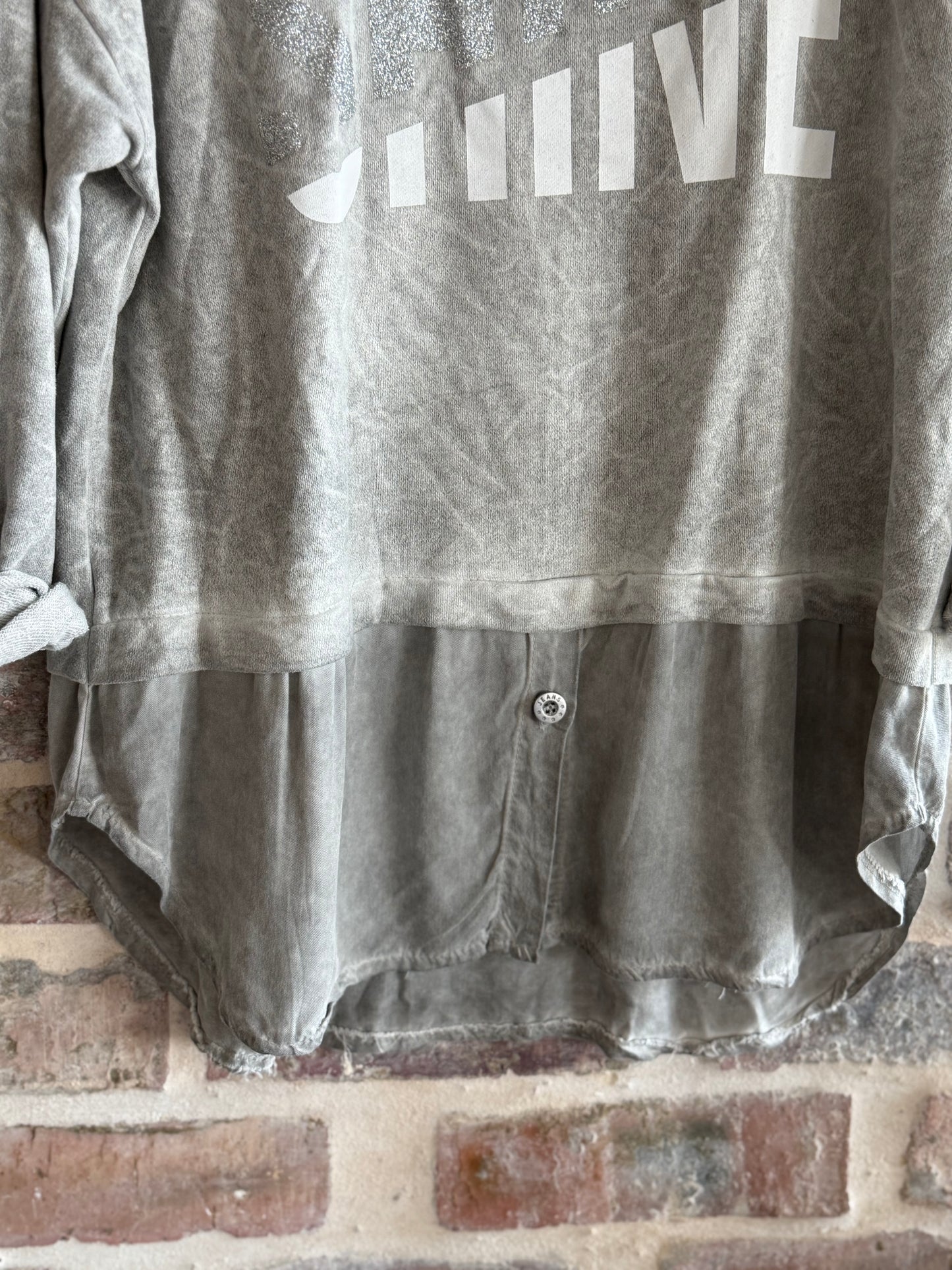 Shine Blouse Grey