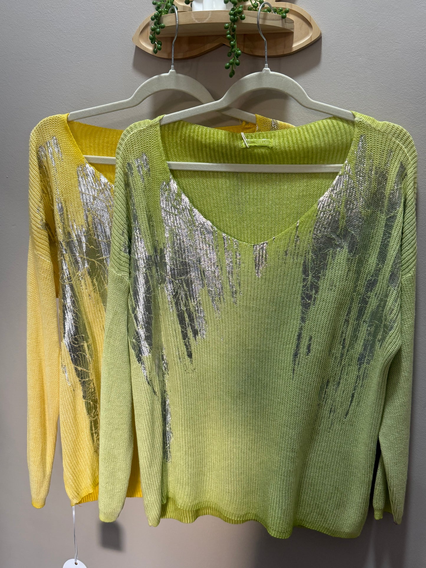 Foiled Knit Lime