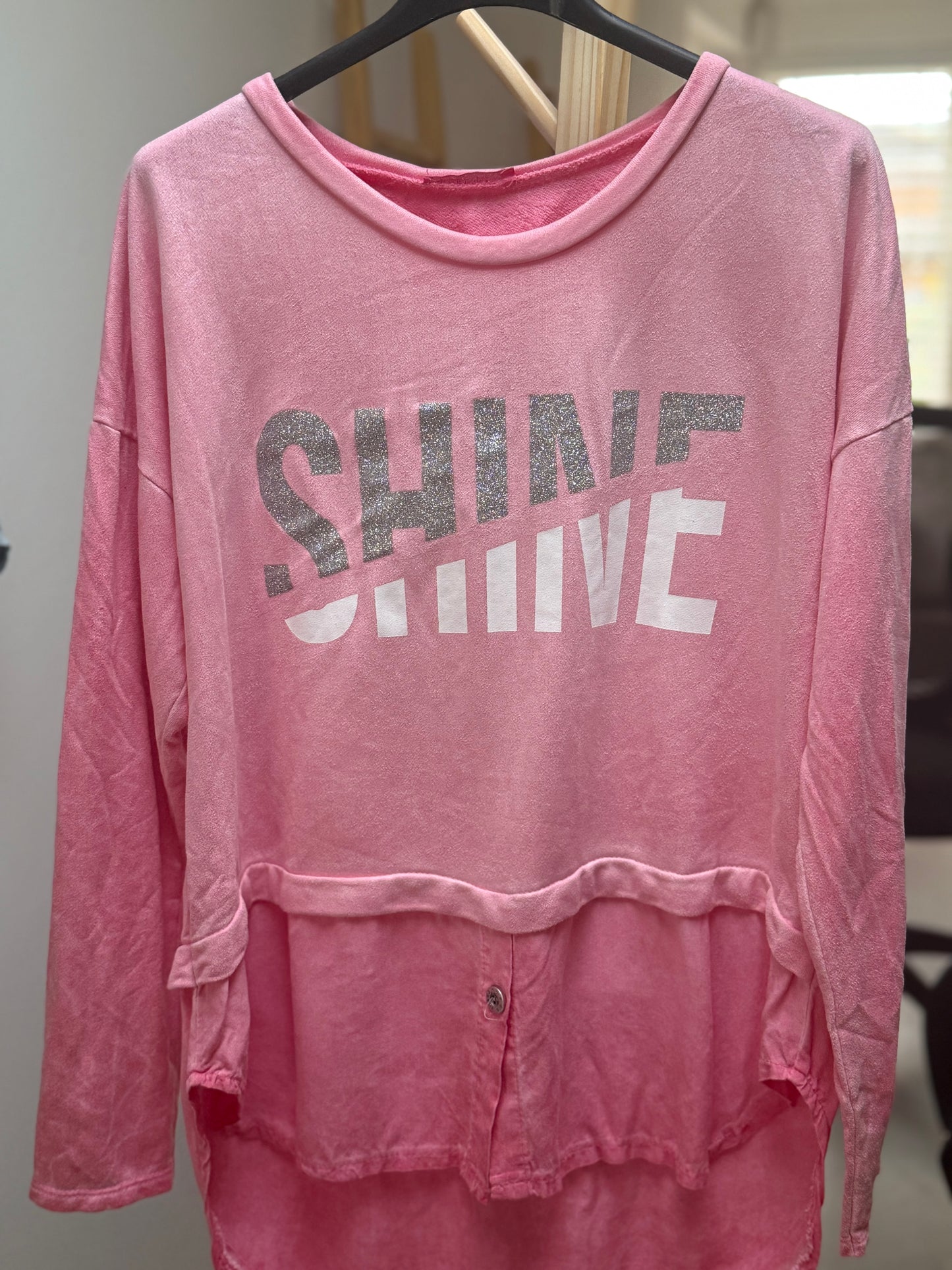 Shine blouse Pink