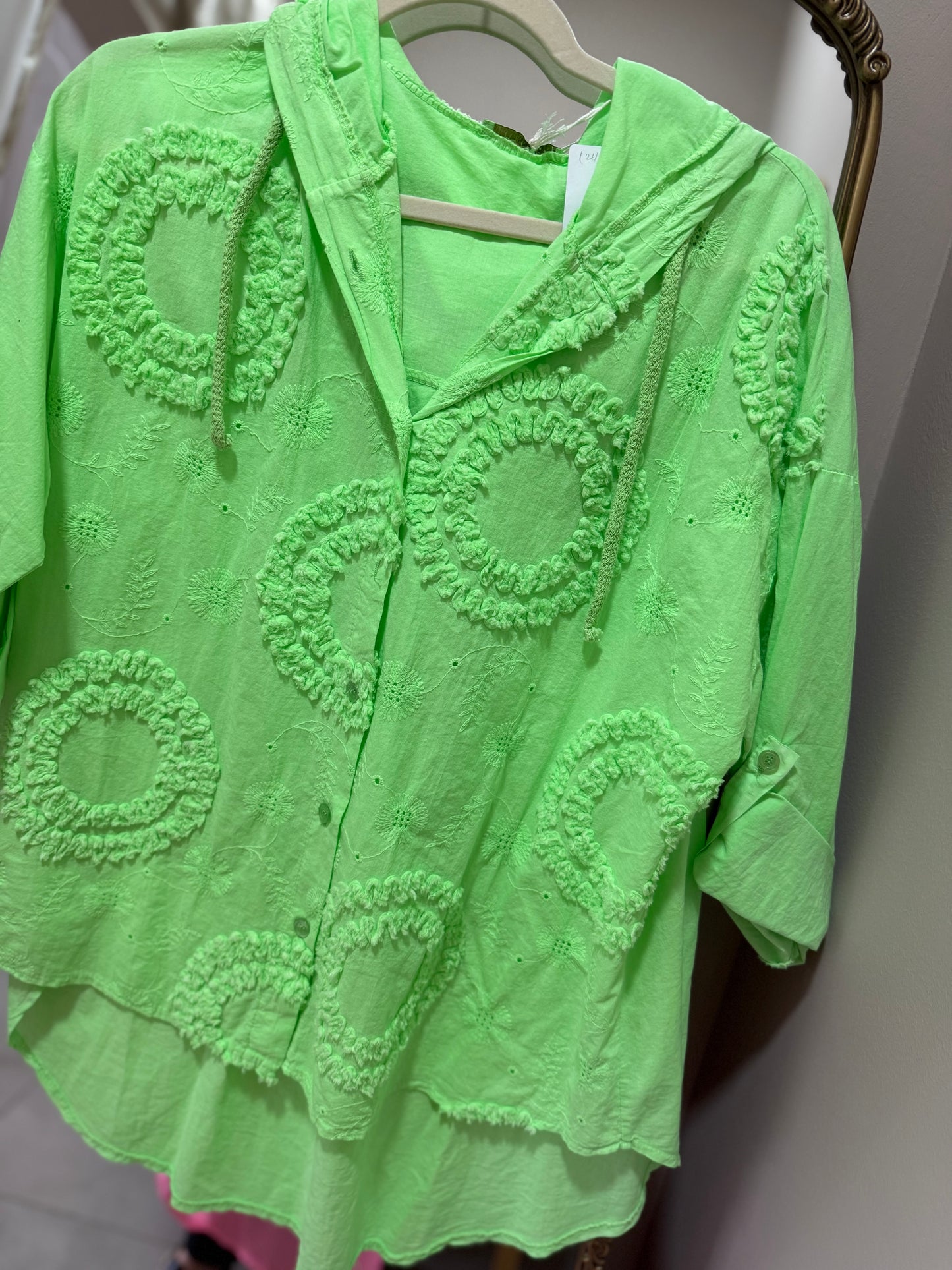 Ruffled Blouse Green