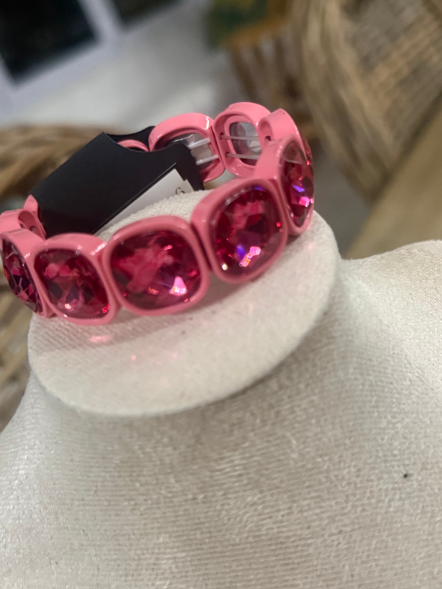 Square Pink Diamond Bracelet