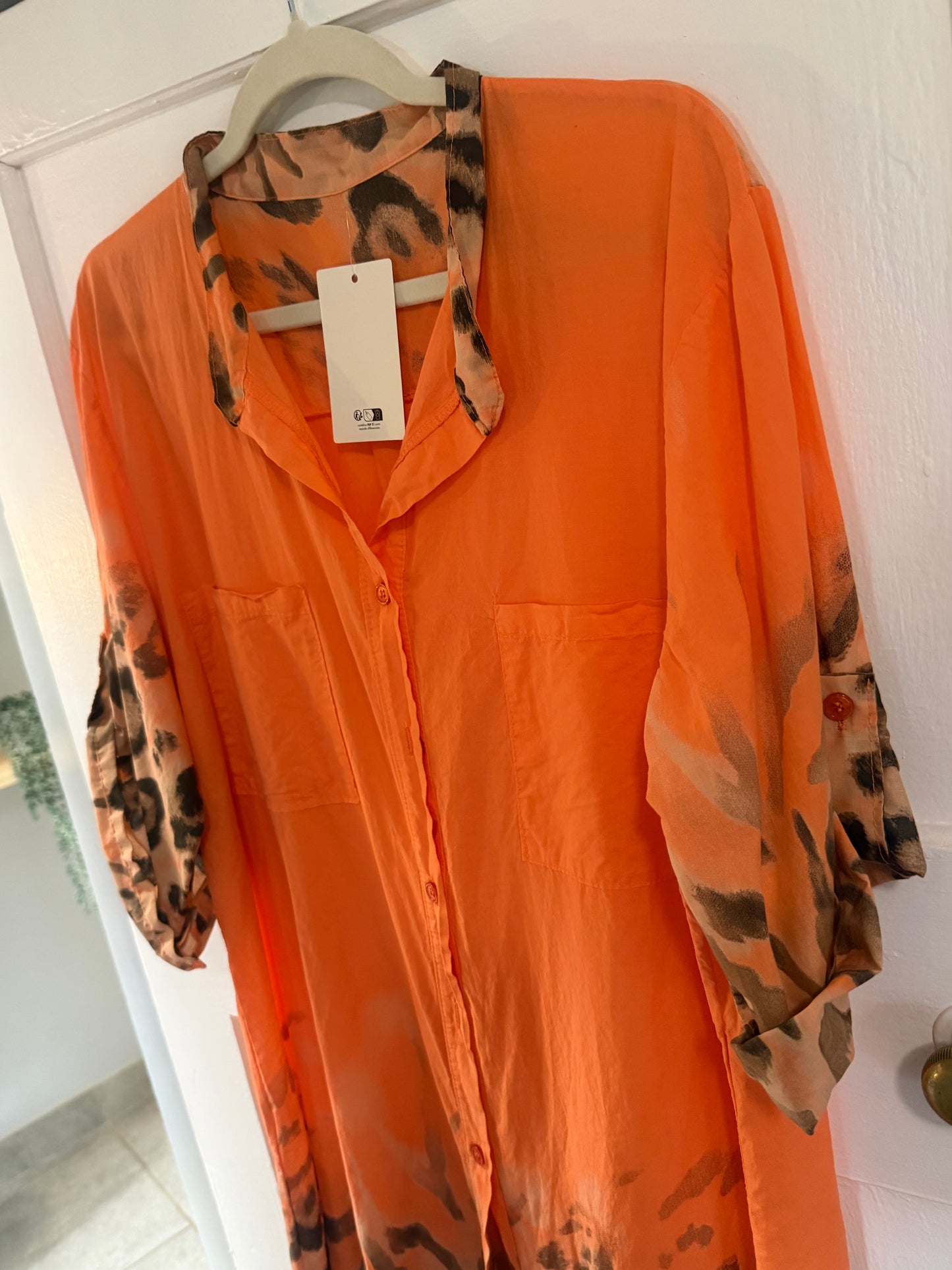 Leopard Dress/Blouse Orange