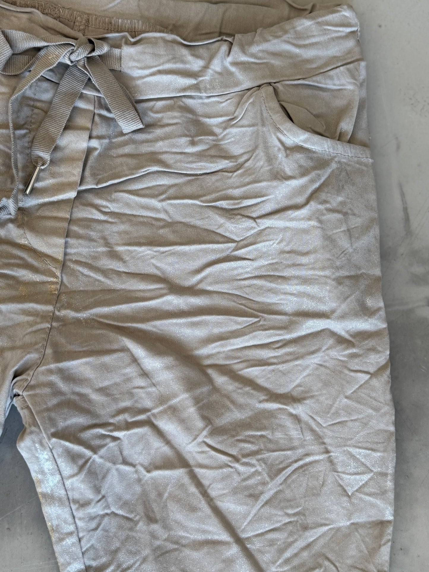 Metalic Pant Nude