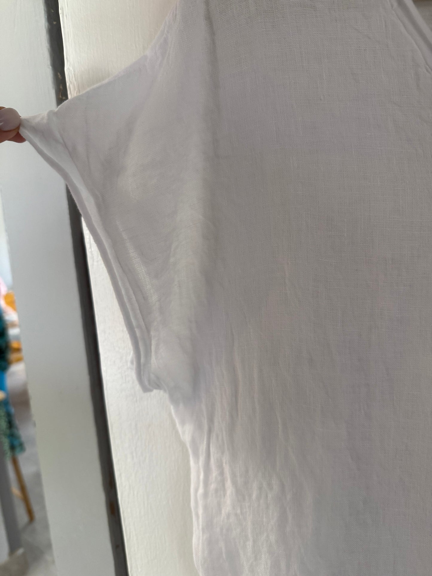 Cotton flower Blouse White