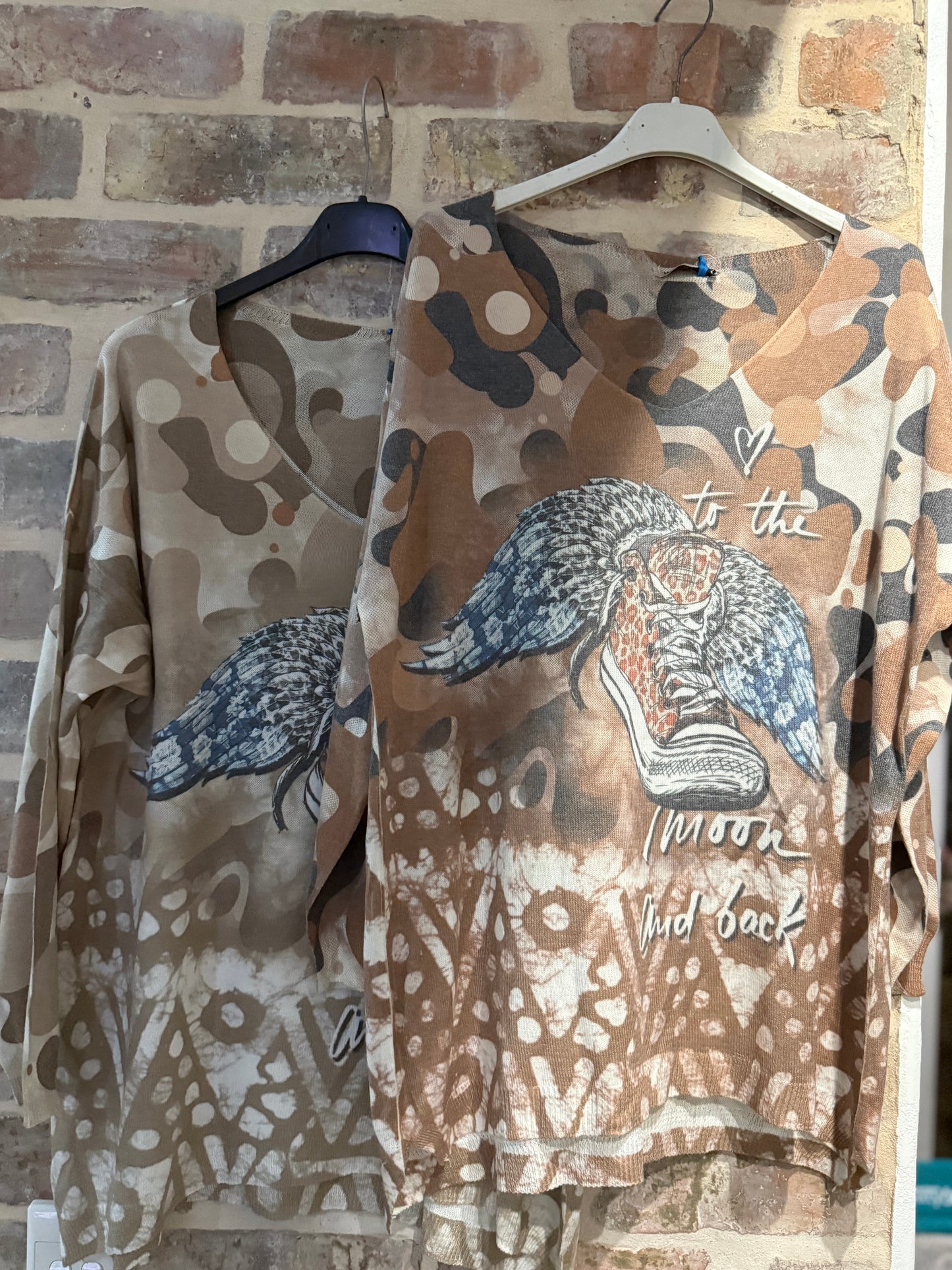 To The Moon Blouse Mocha