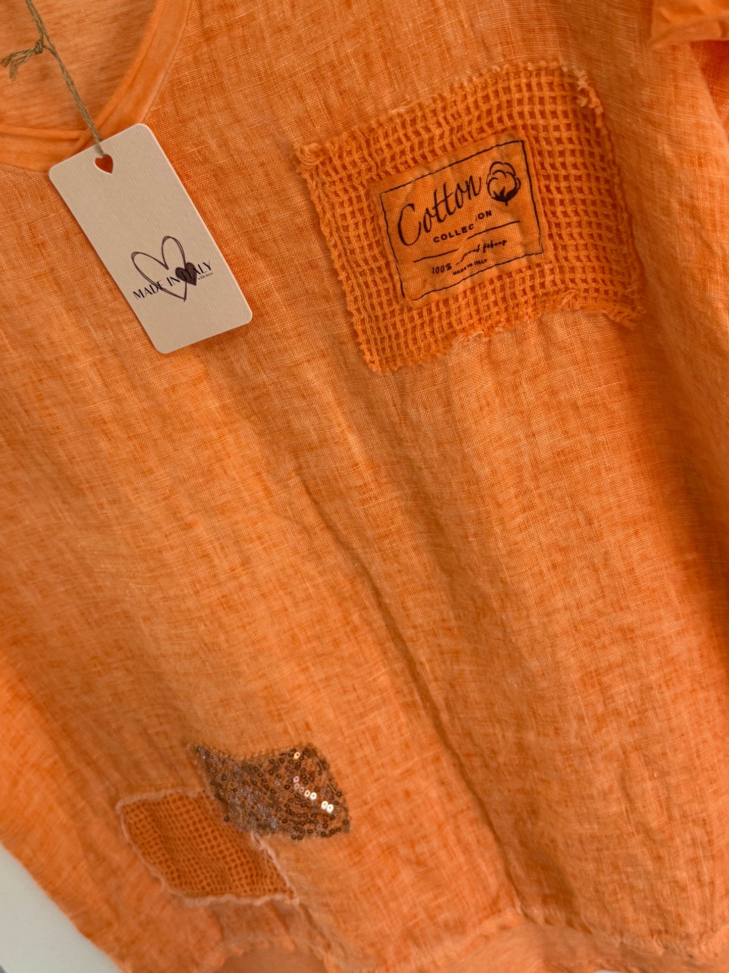 Cotton Bling Tee Peach