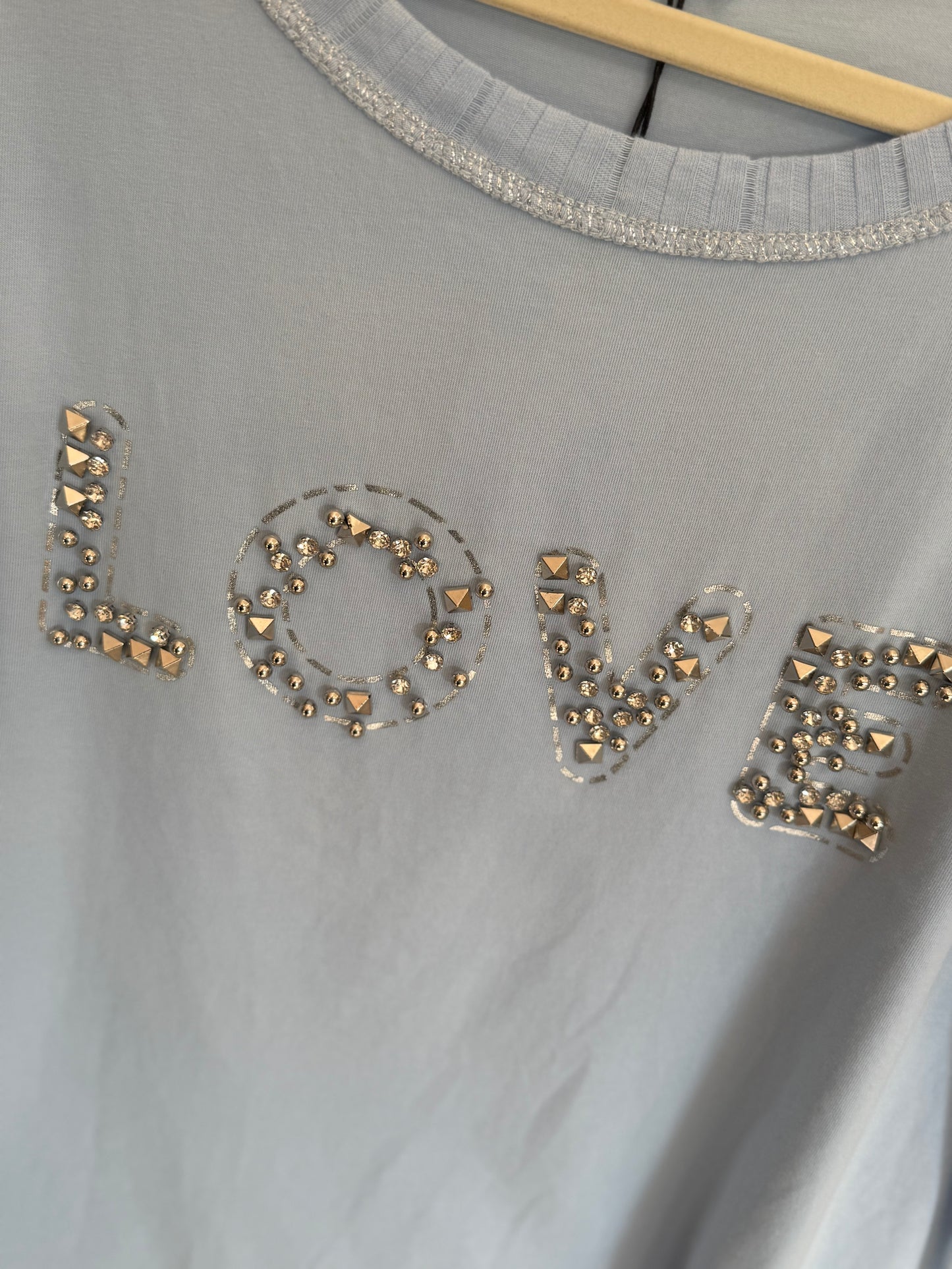 Studded Love Top Blue