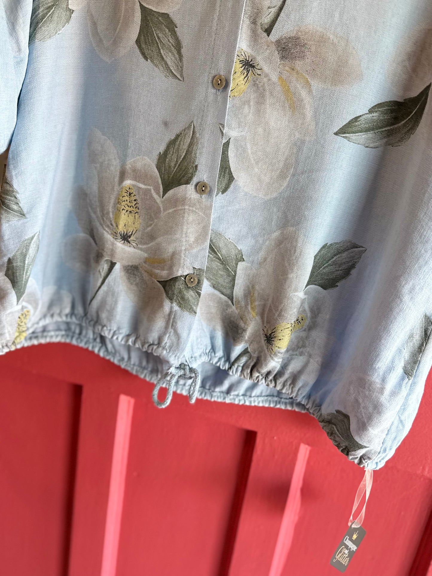 Emmeline Flower Blouse_Sky Blue