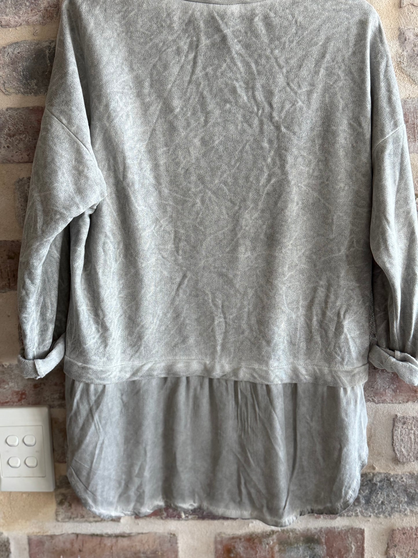 Shine Blouse Grey