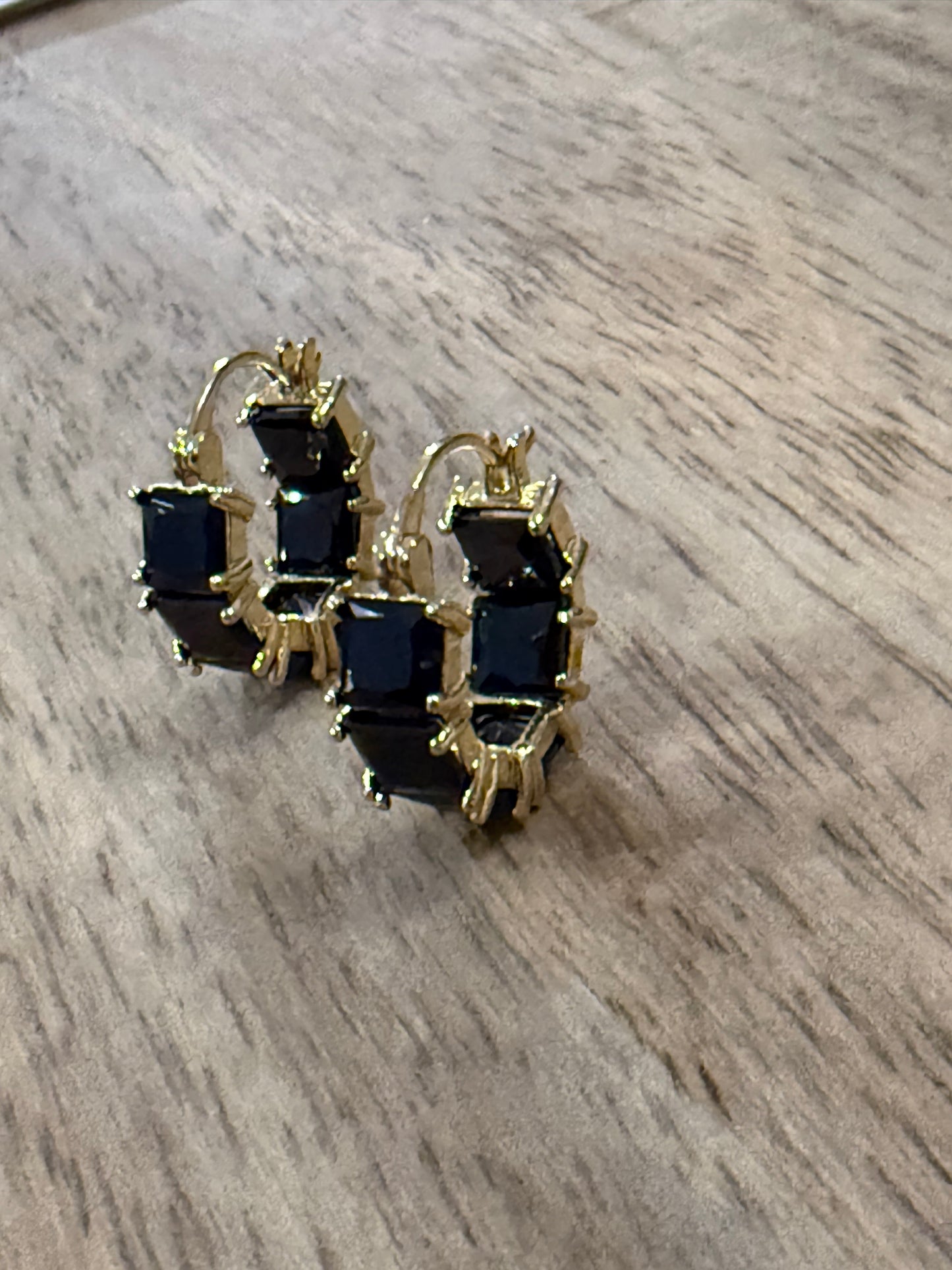 Black CZ Hoops 2