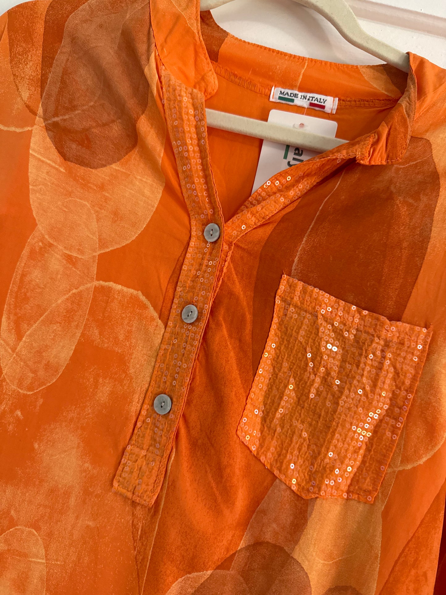Orange Polka Dot Blouse