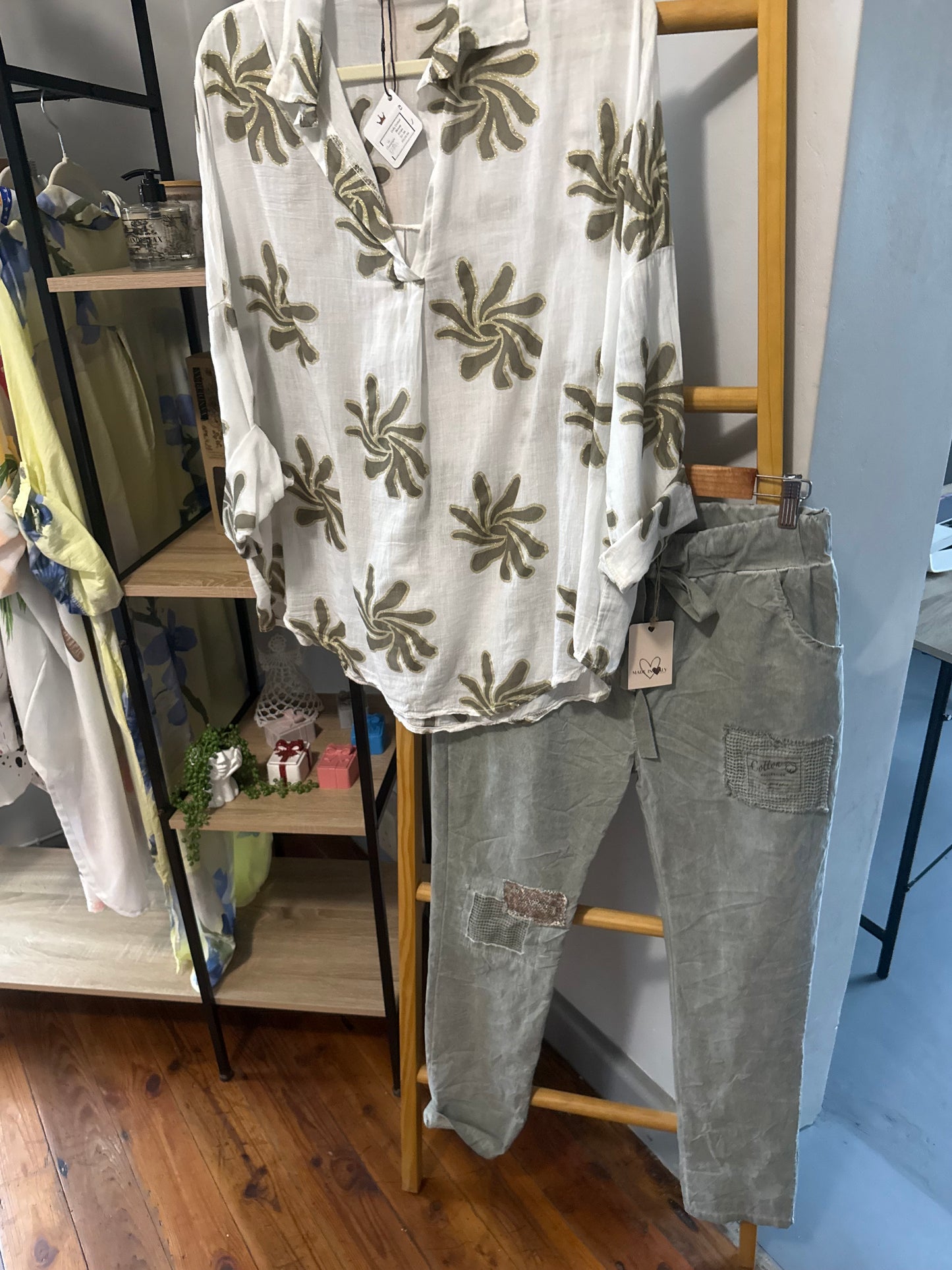 Dolly Cotton Blouse Khaki