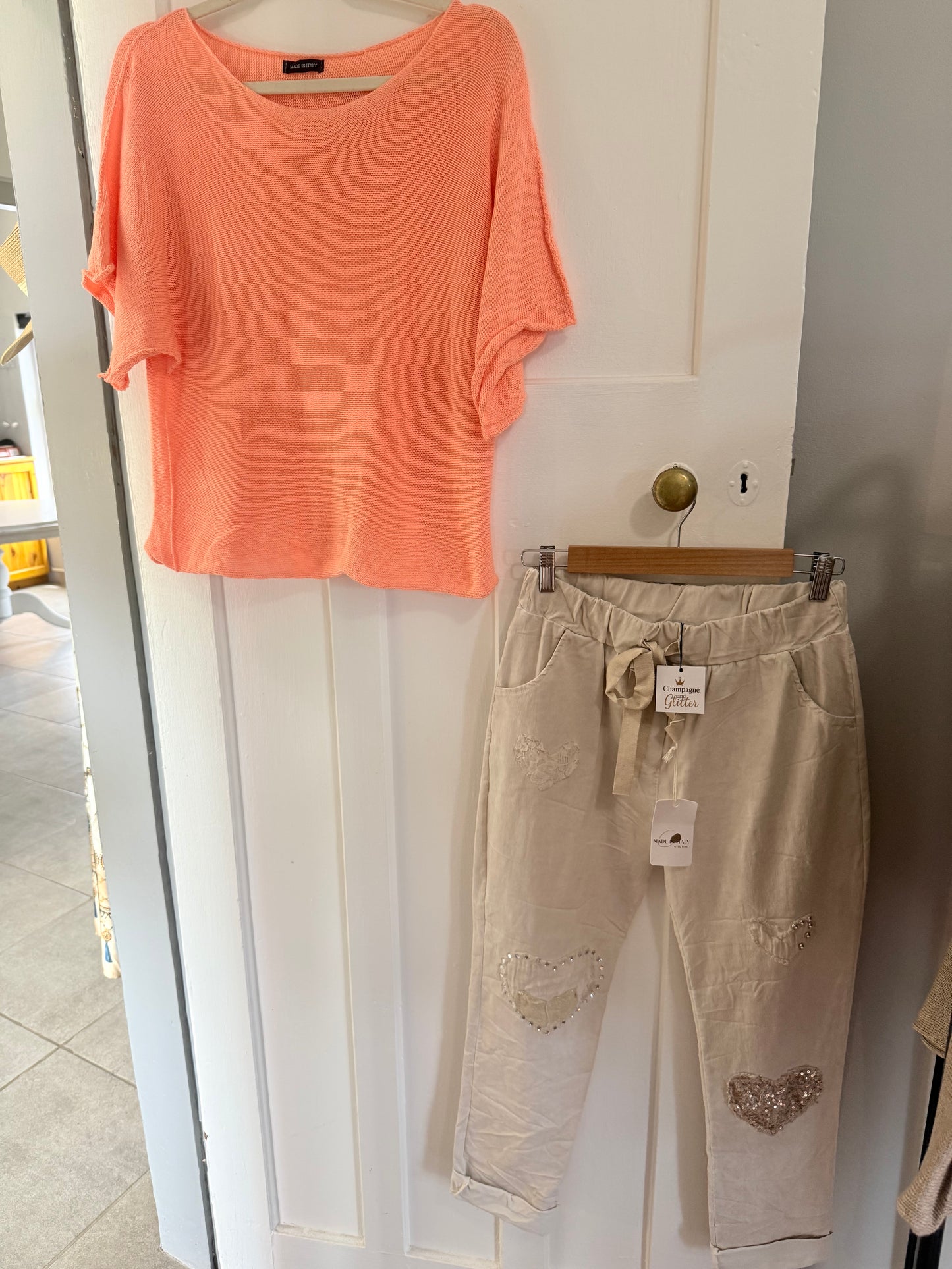 Light Knitted Blouse Apricot