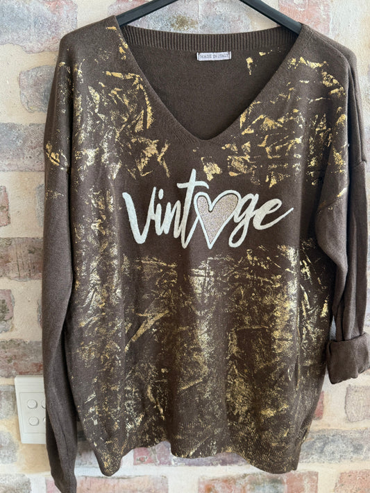 Vintage Knit Brown