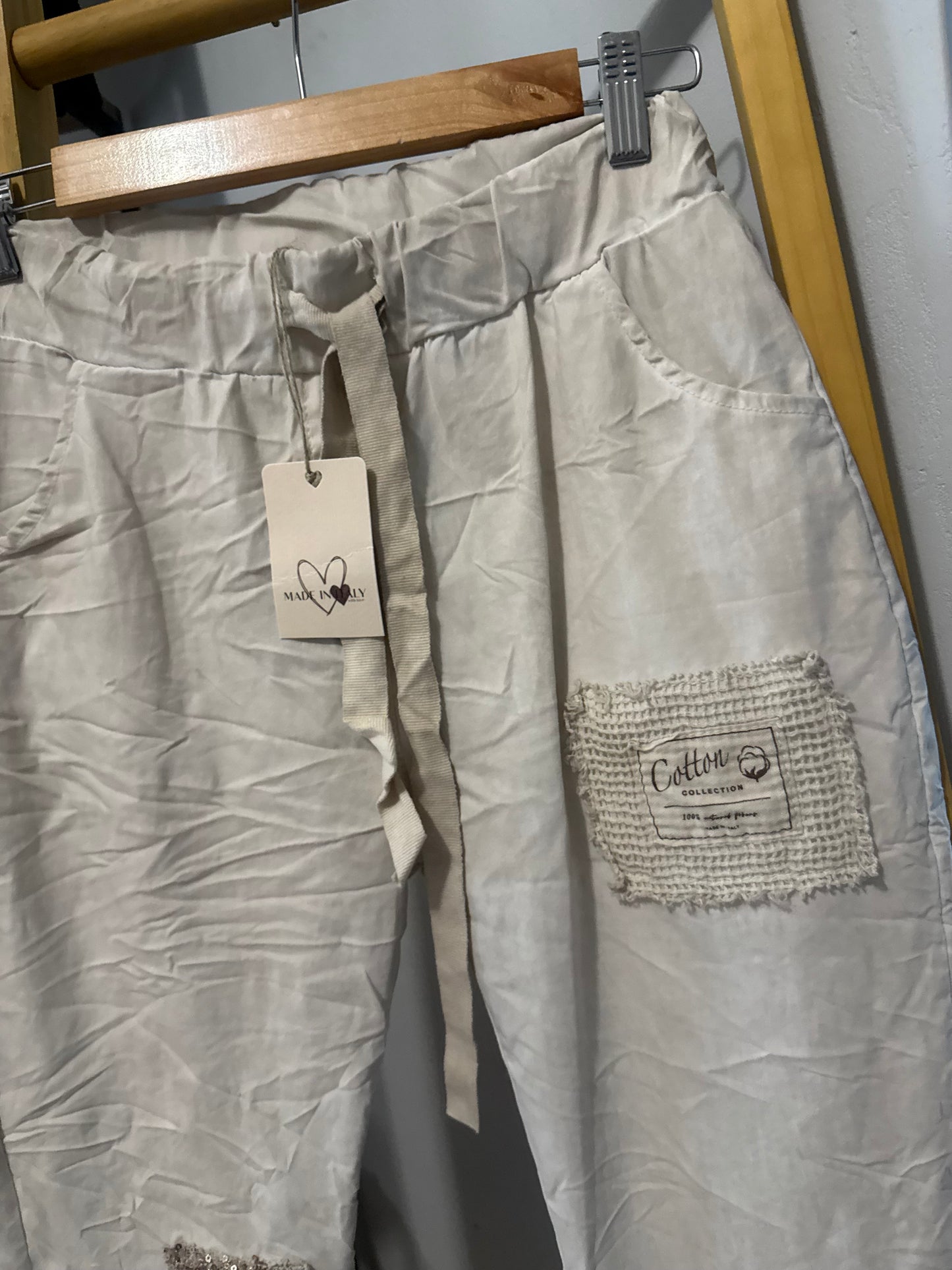 Powdered Grey Heart Pants