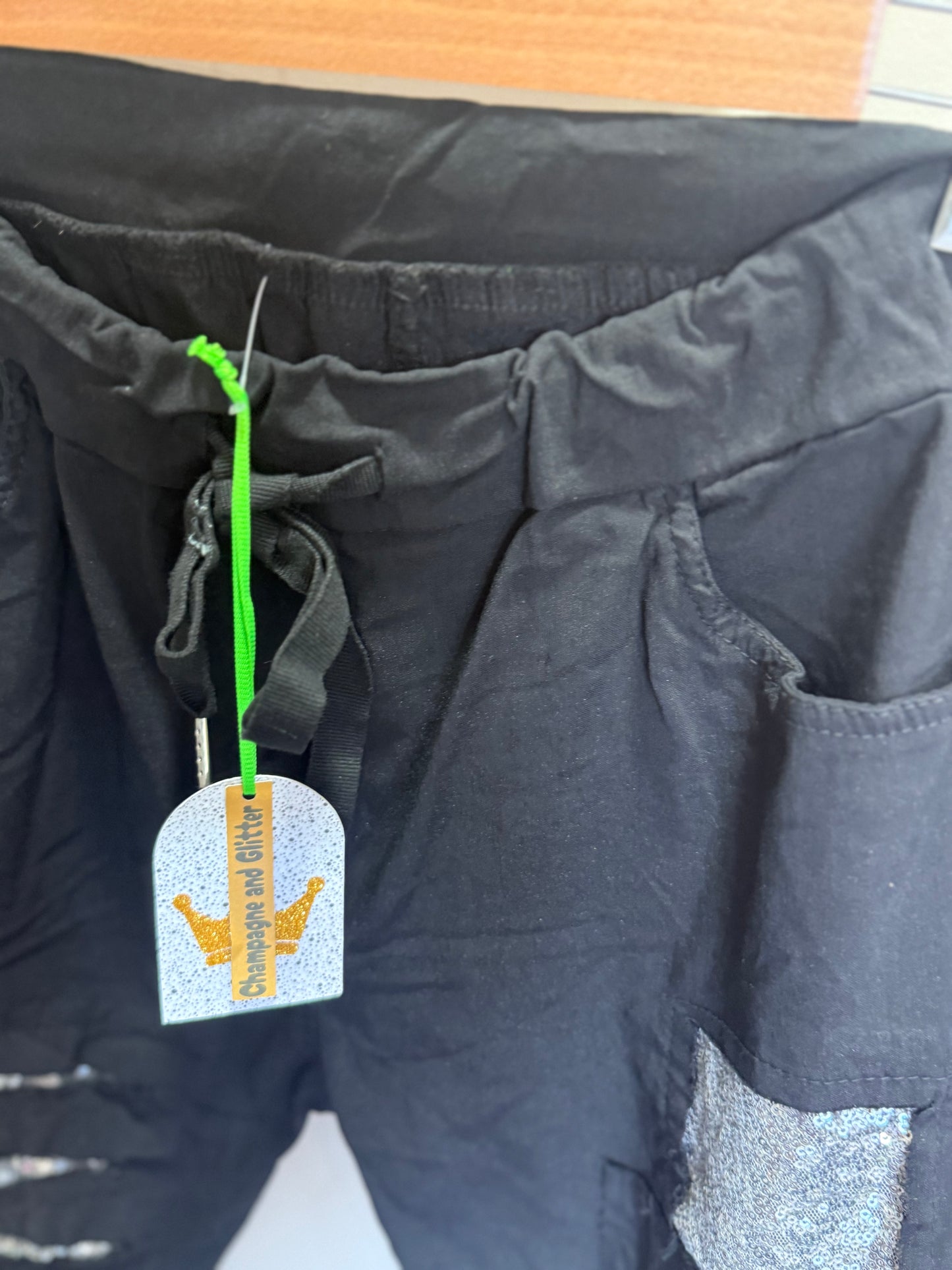 Metallics Pant Black