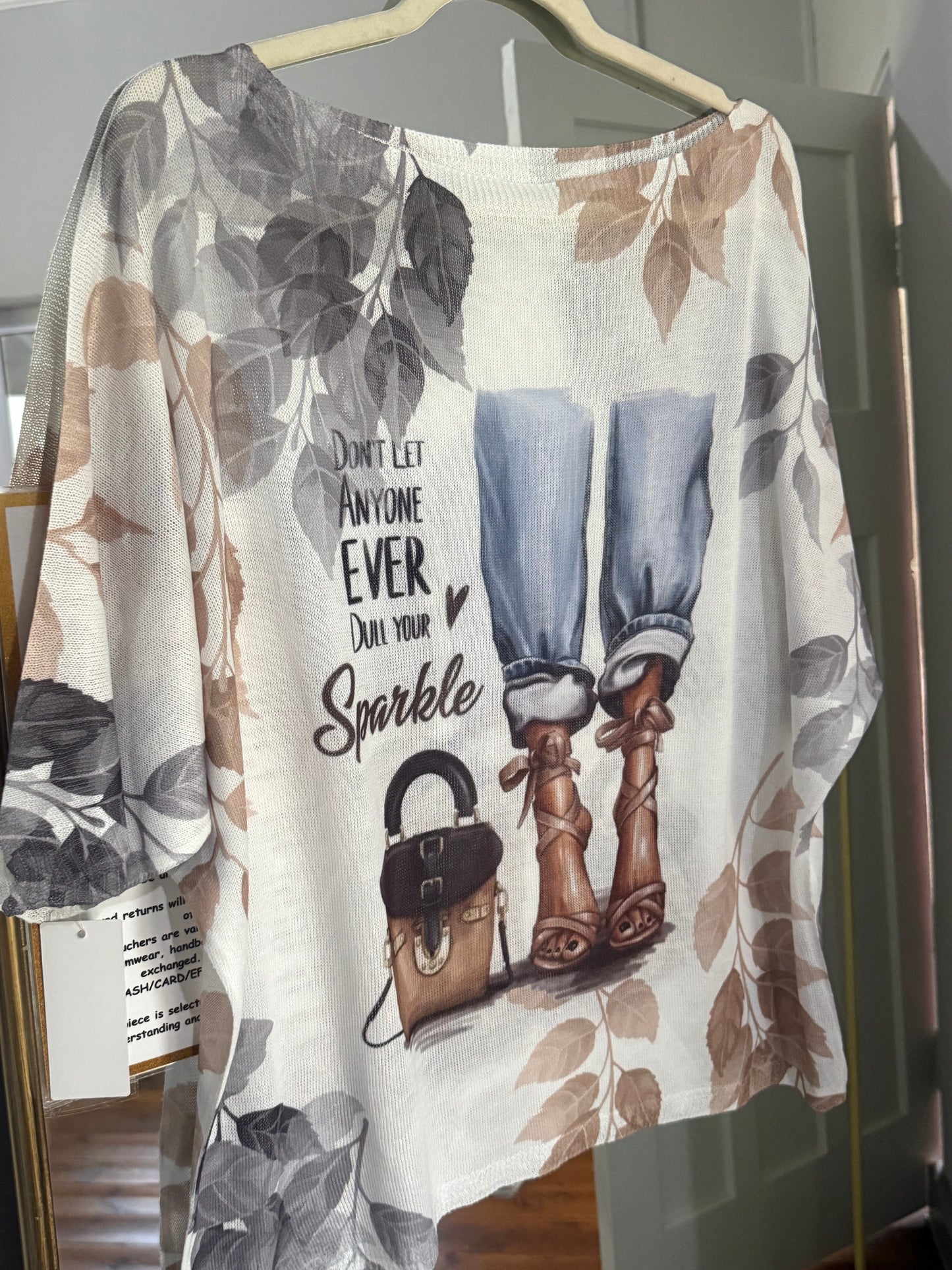 Sparkle Blouse Nude