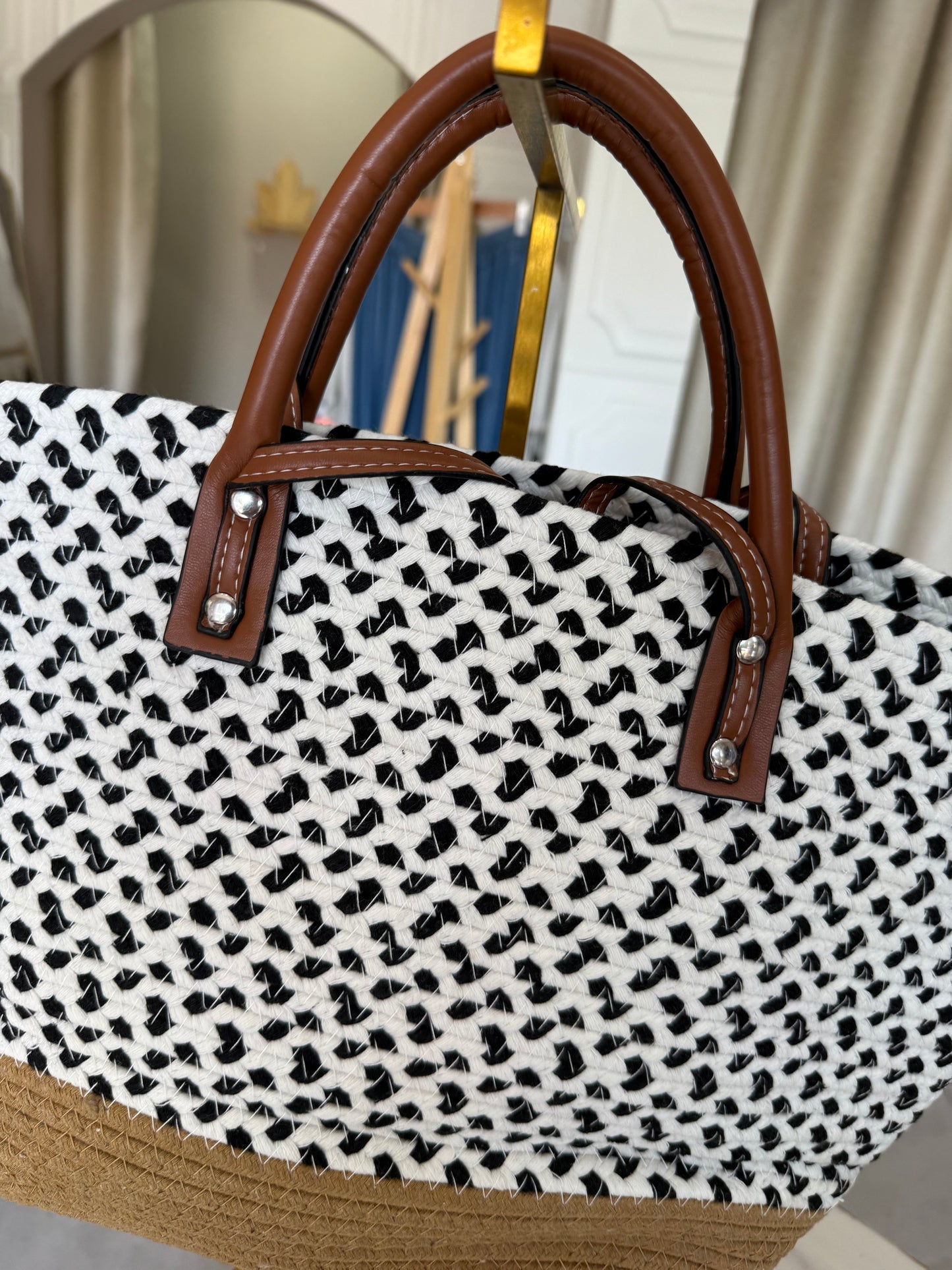 Waffle Black Bag