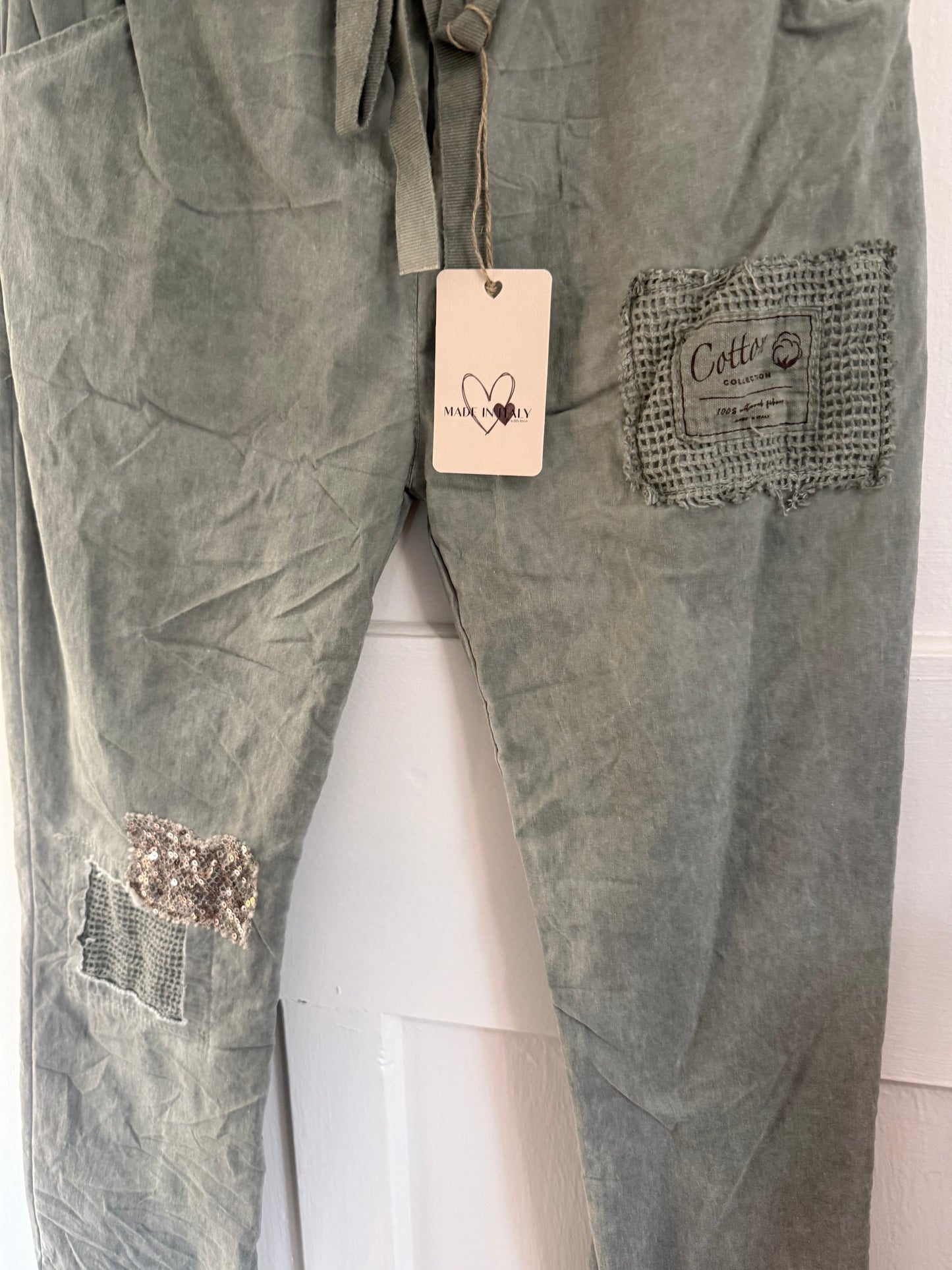 Olive Patched Pant