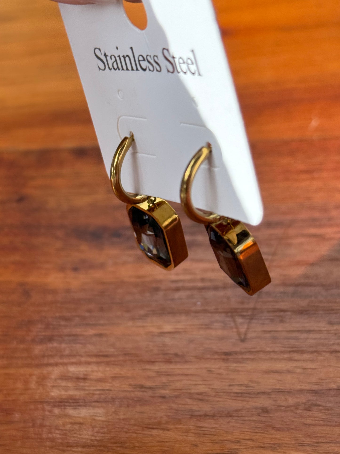 Square drops Earrings Graphite