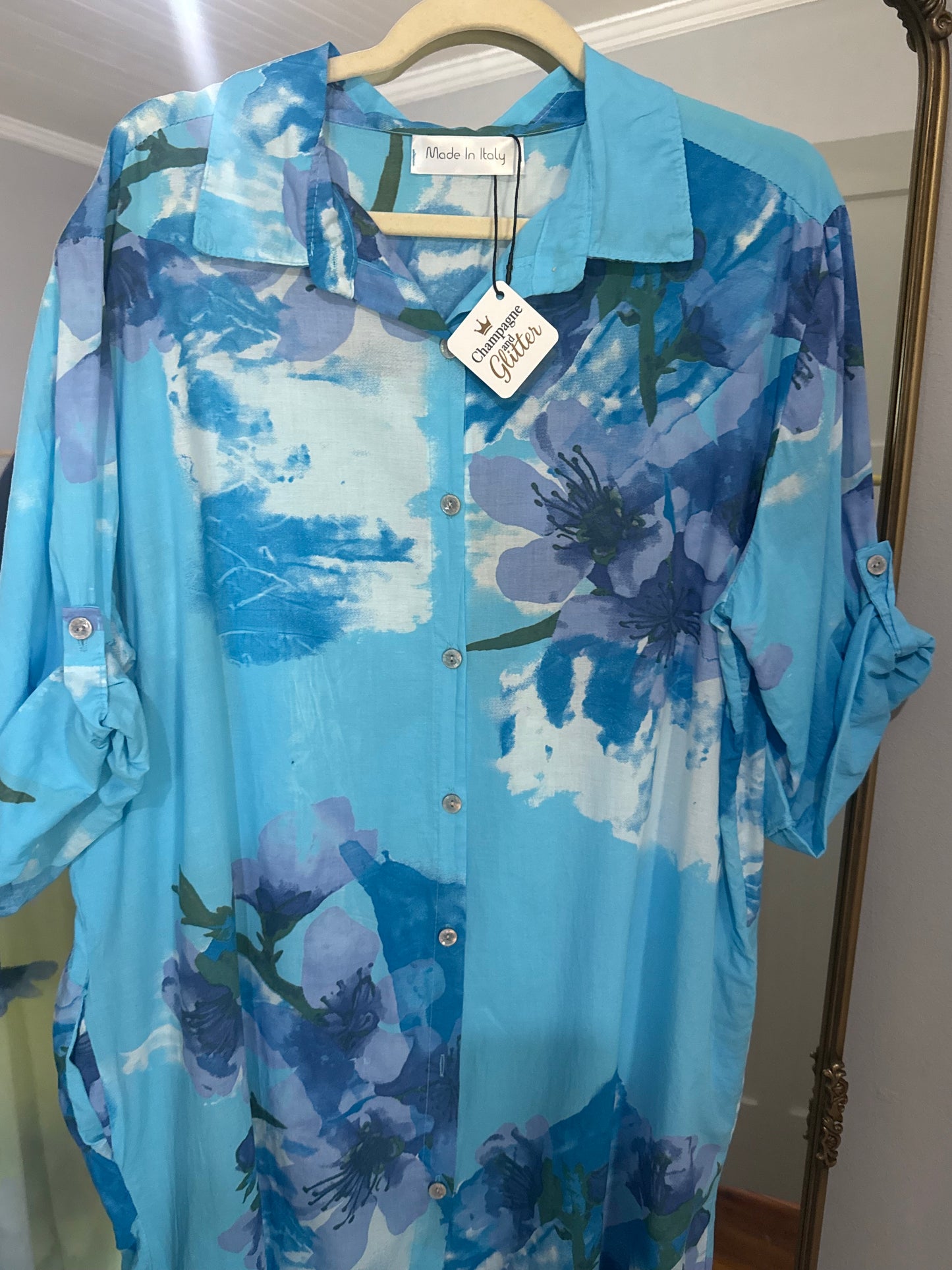Annette Cotton Turquoise Dress