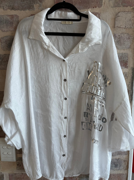 Heart Blouse White