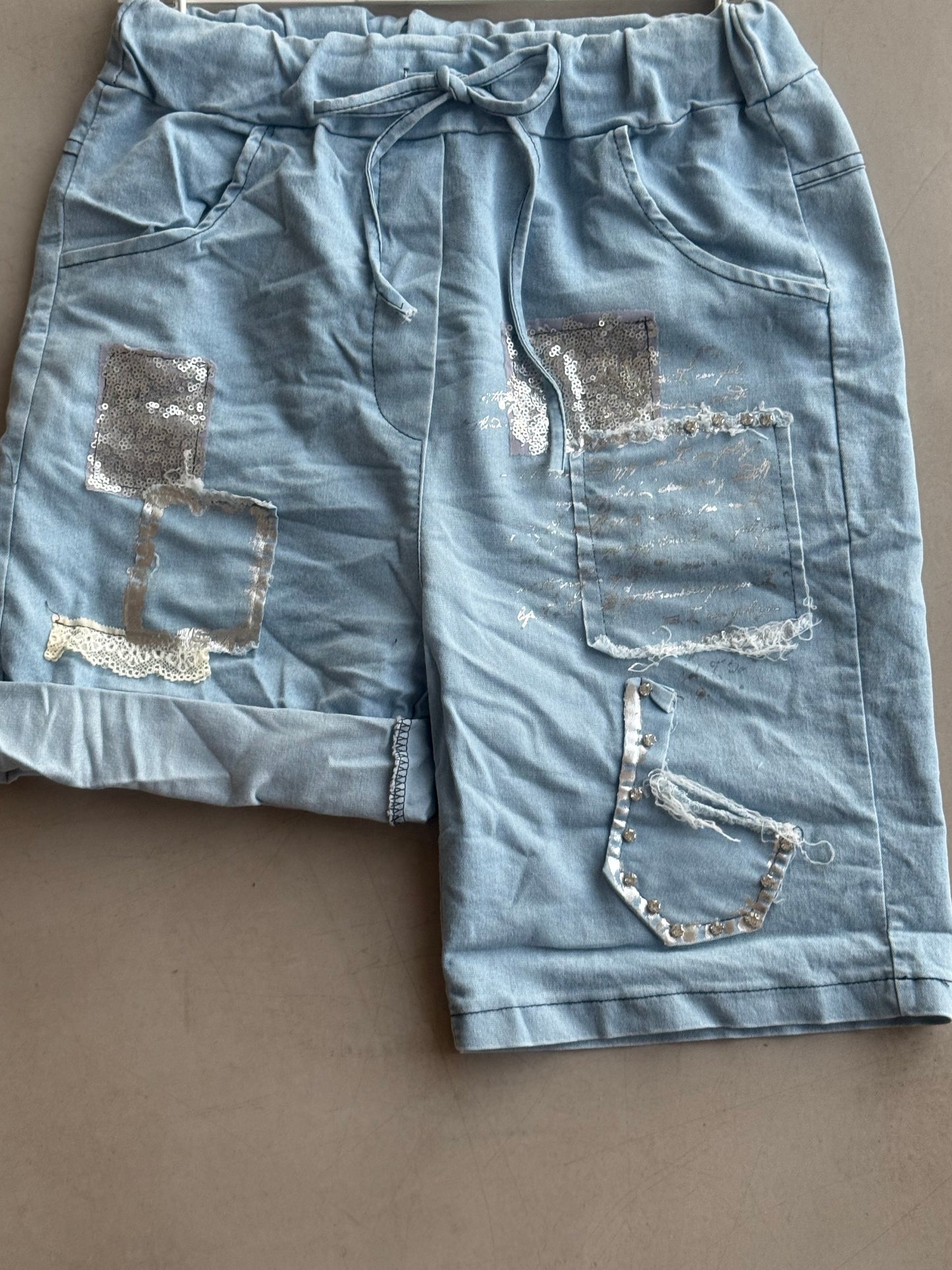 Sparkle Short Light Wash