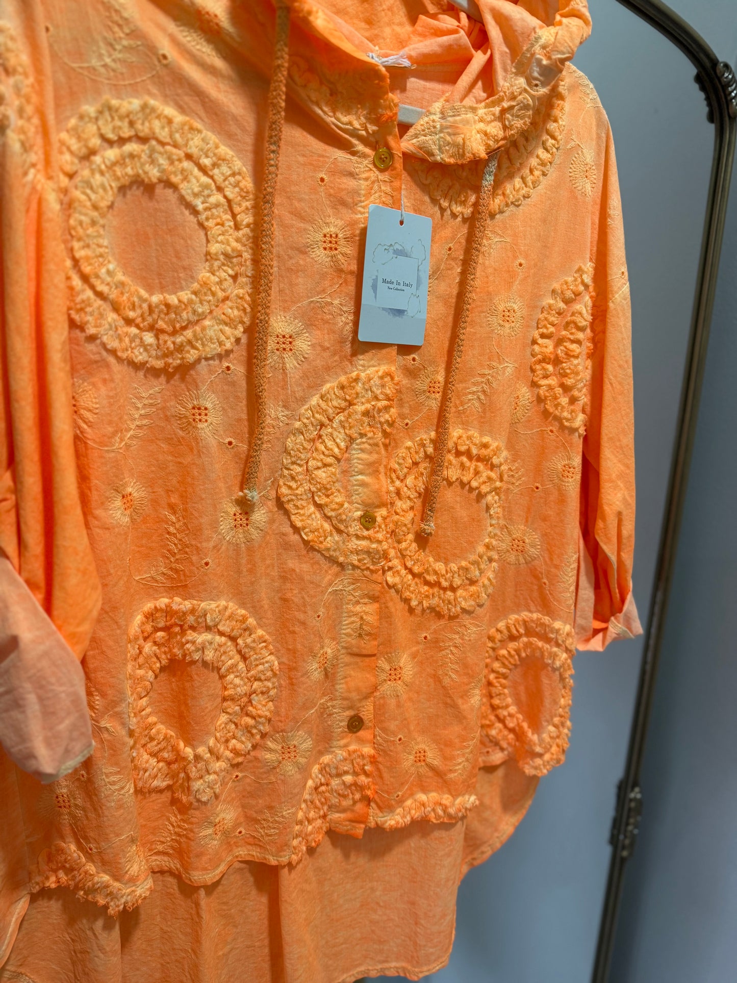 Ruffled Blouse Orange
