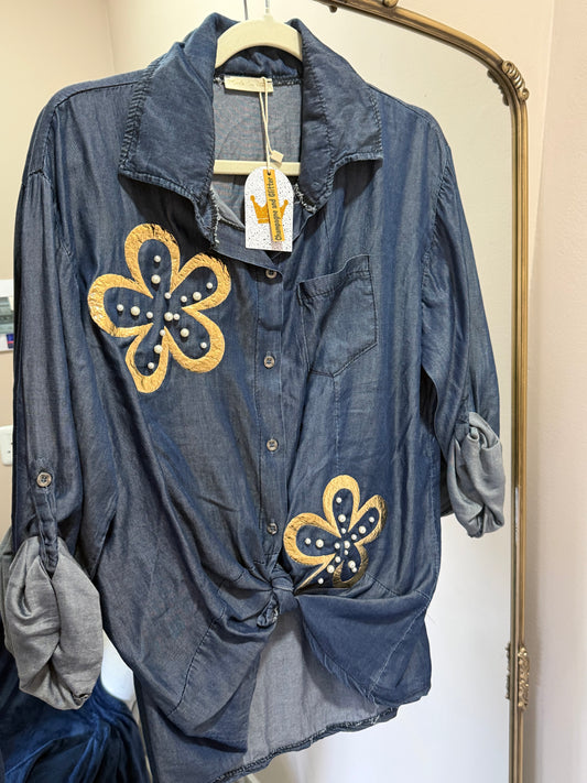 Daisy Denim Dark Pearl Blouse