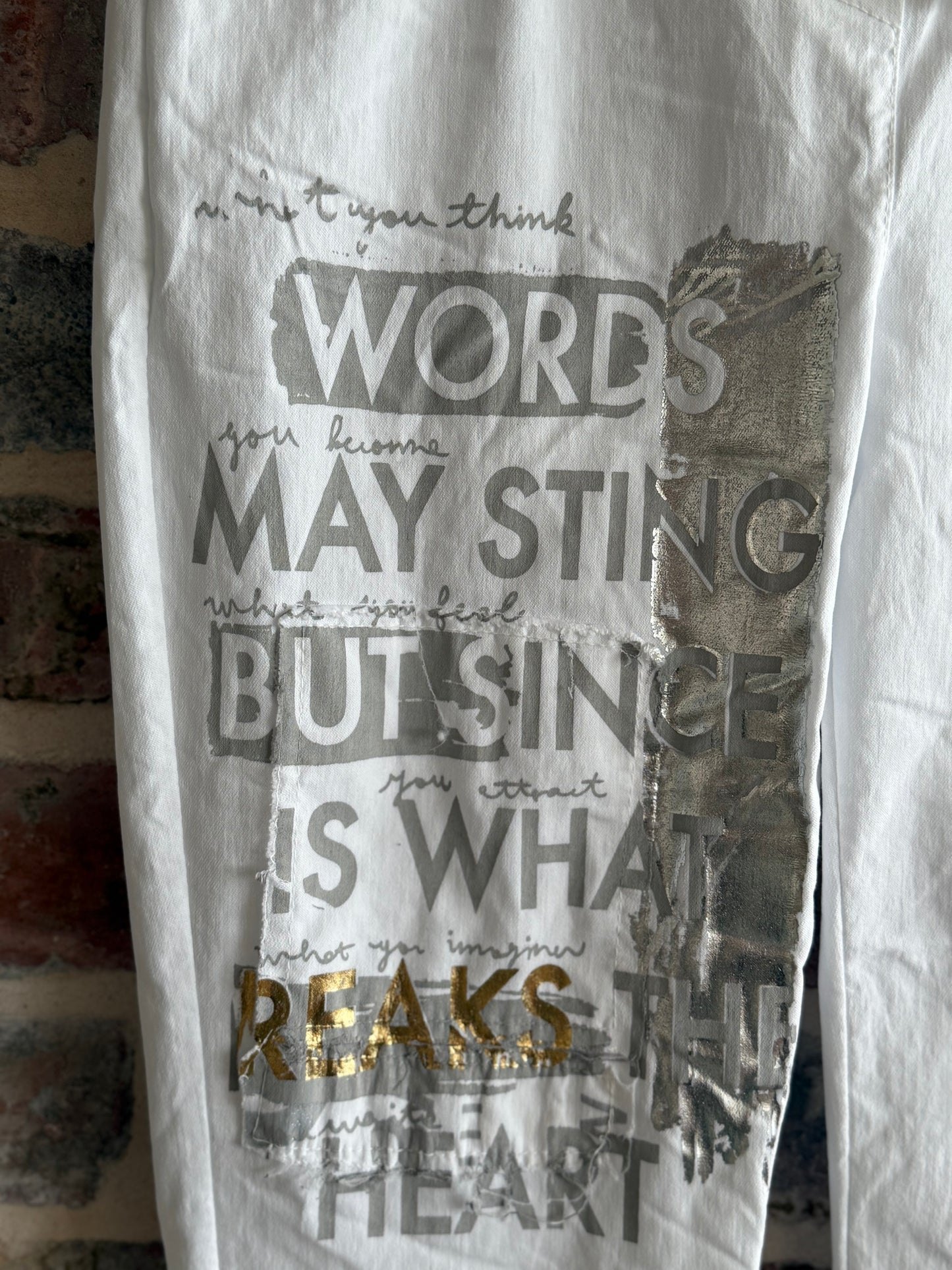 Thinking Pants White