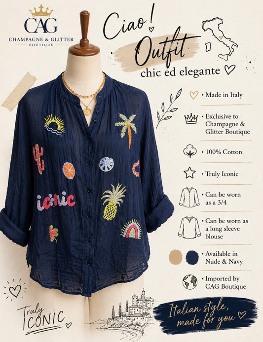 Iconic Blouse Navy