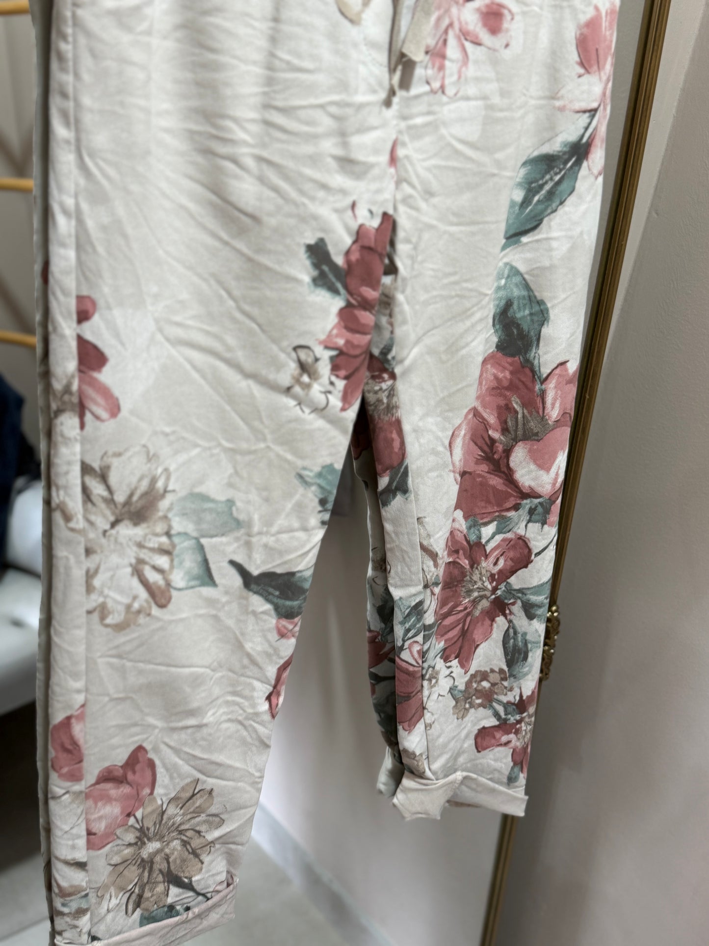 Nadia_Flower Pants stone
