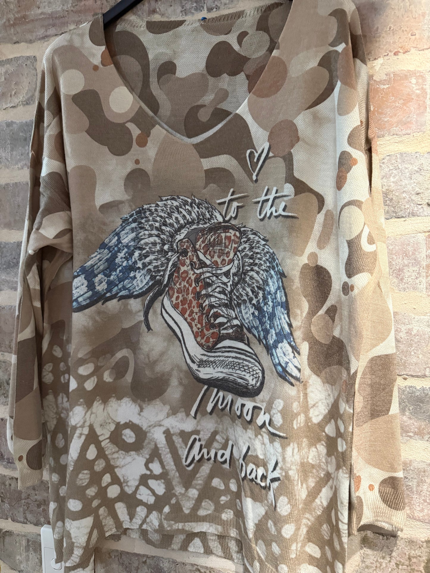 To The Moon Blouse Taupe