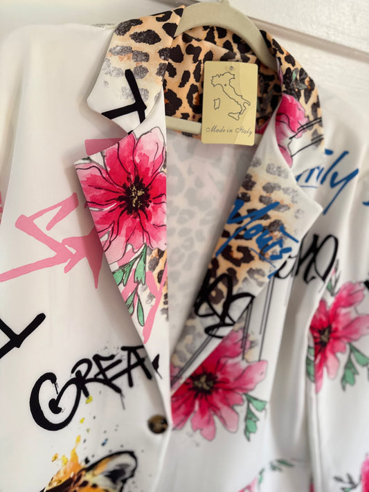 Tatum Blazer Tiger Flower