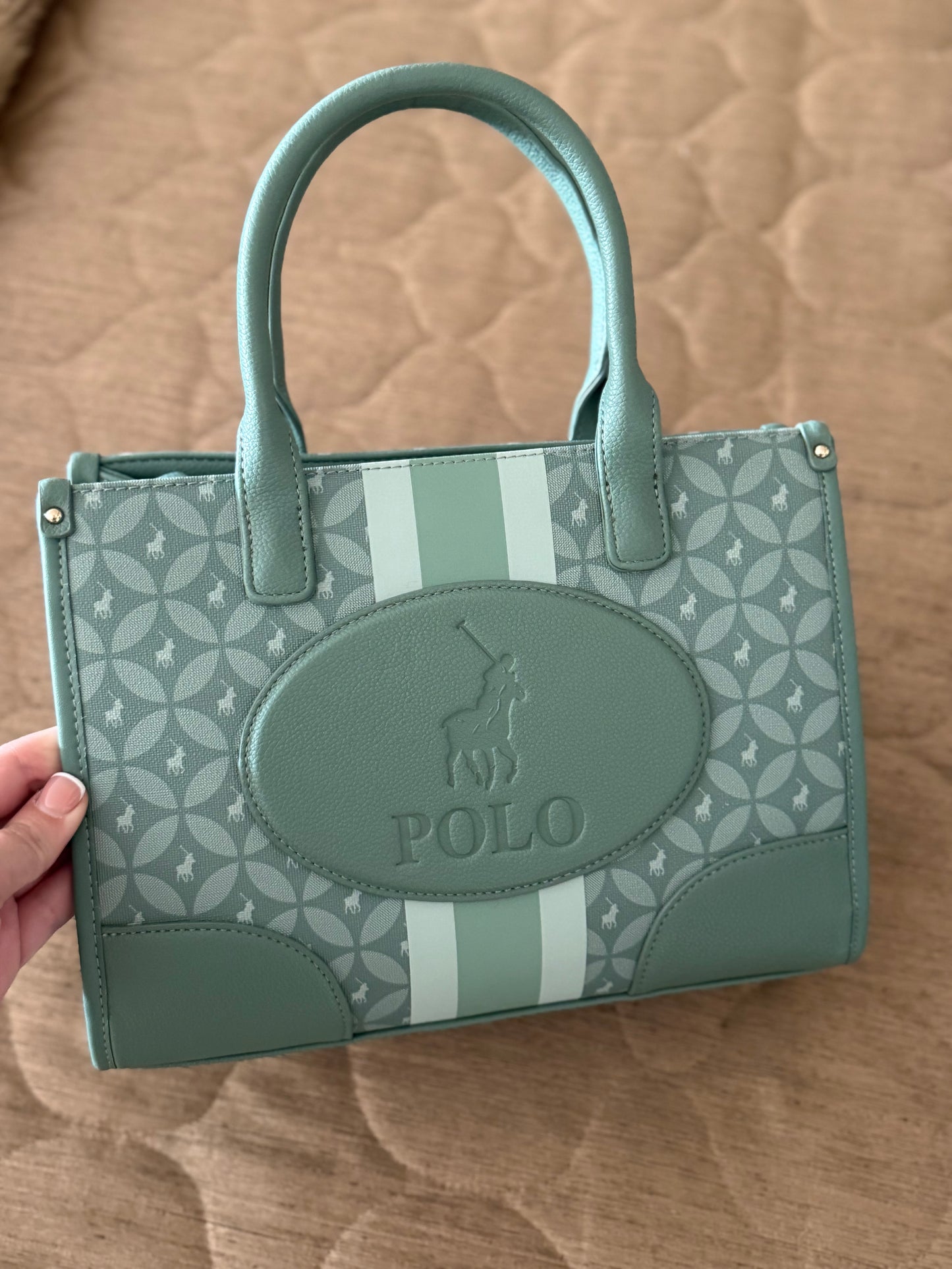 8053 Polo Matcha Small Shopper