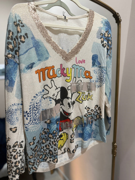 Wild Sequin Minnie Blouse