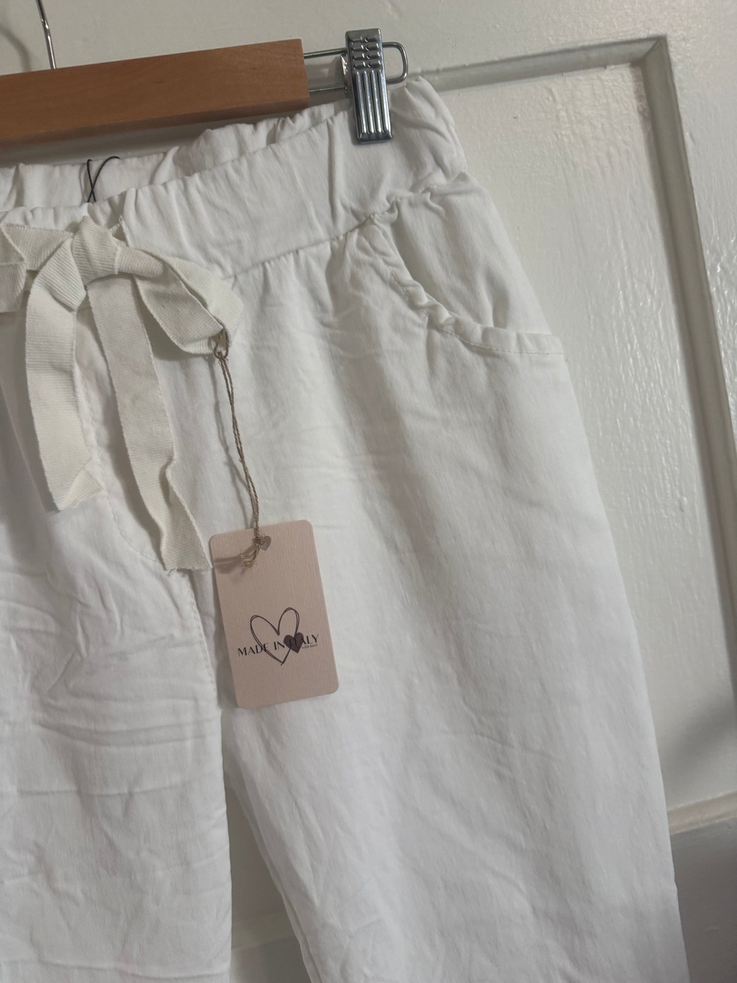 Daisy White Comfy Pant