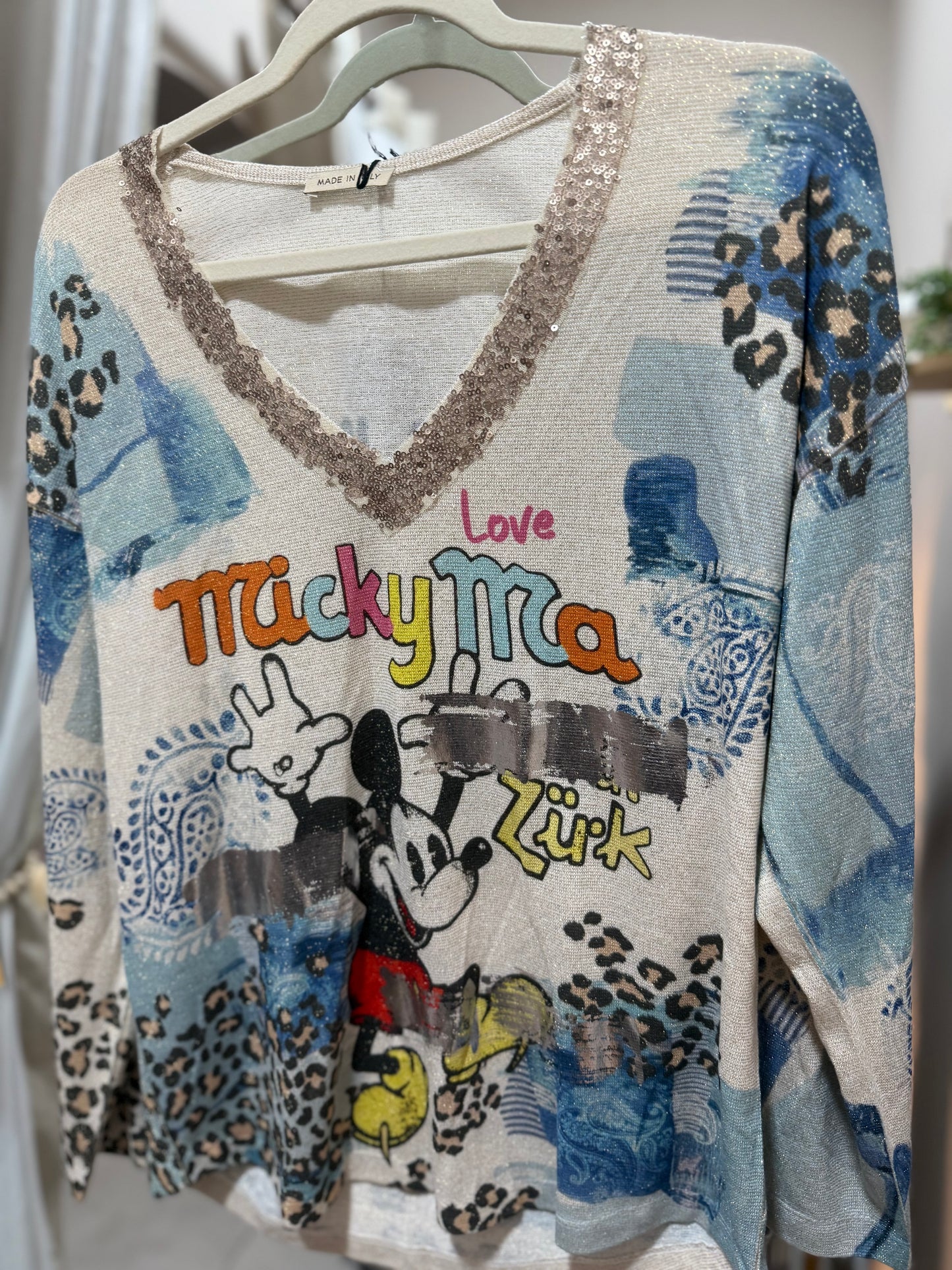 Wild Sequin Minnie Blouse