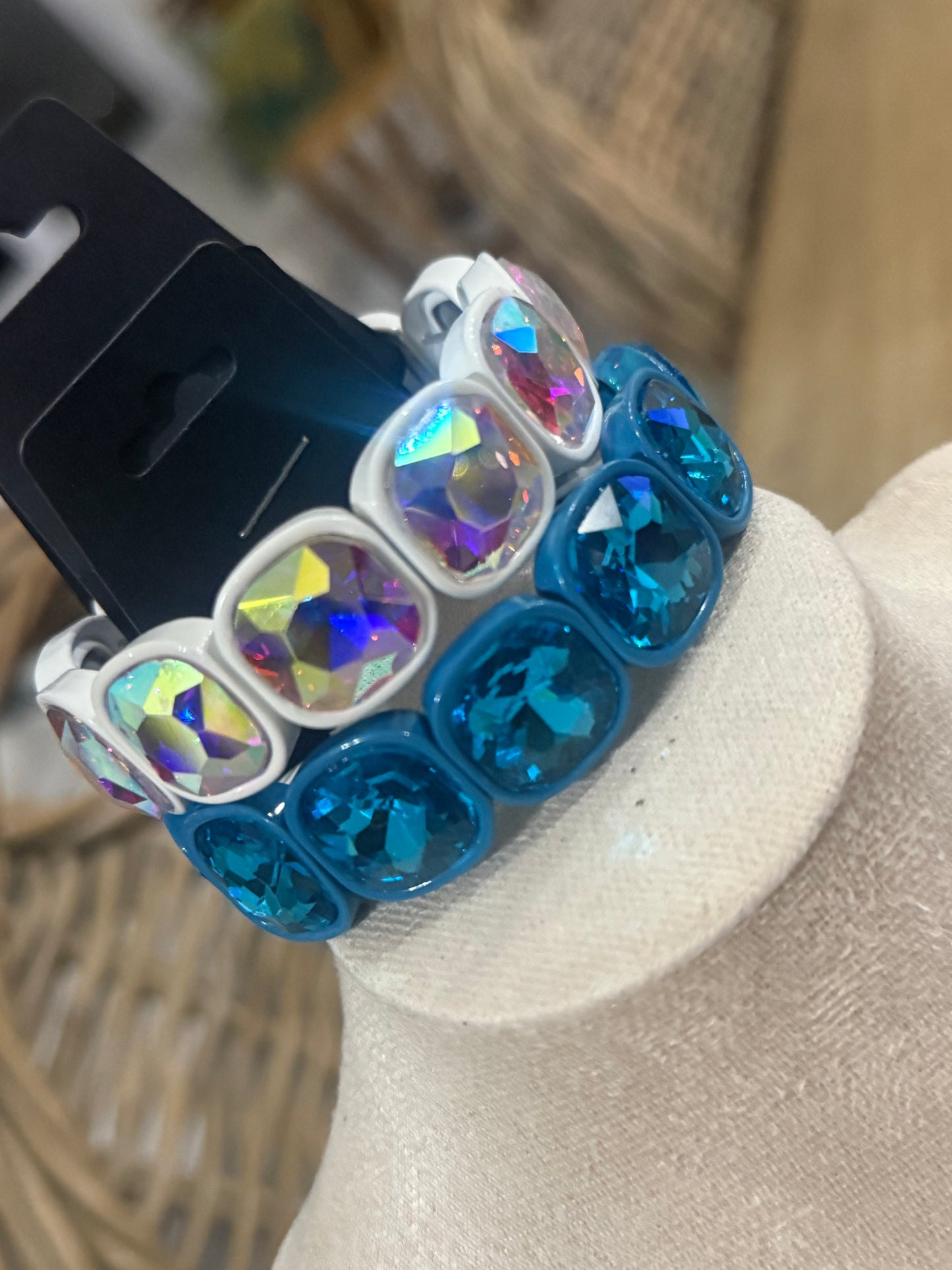 White Square Rainbow Bracelet