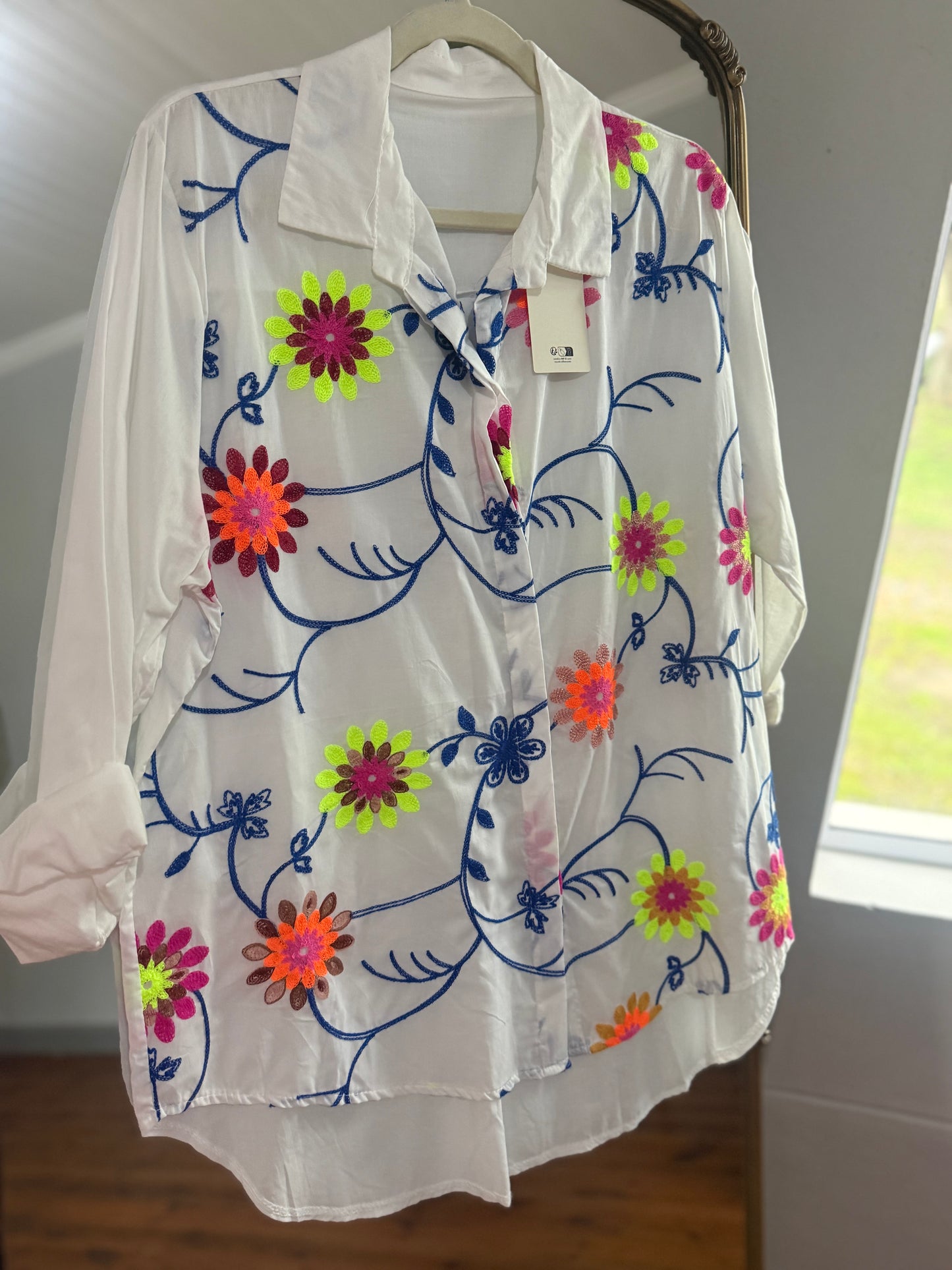 Neon Dreams Blouse White