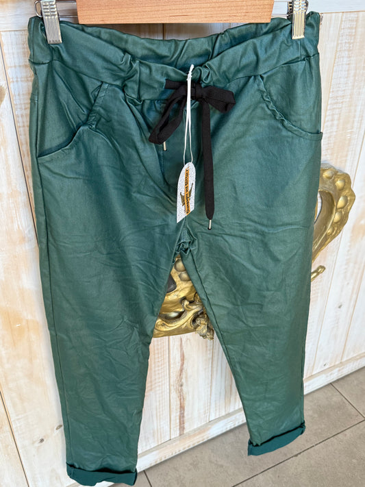 Pleather look Bottle Green