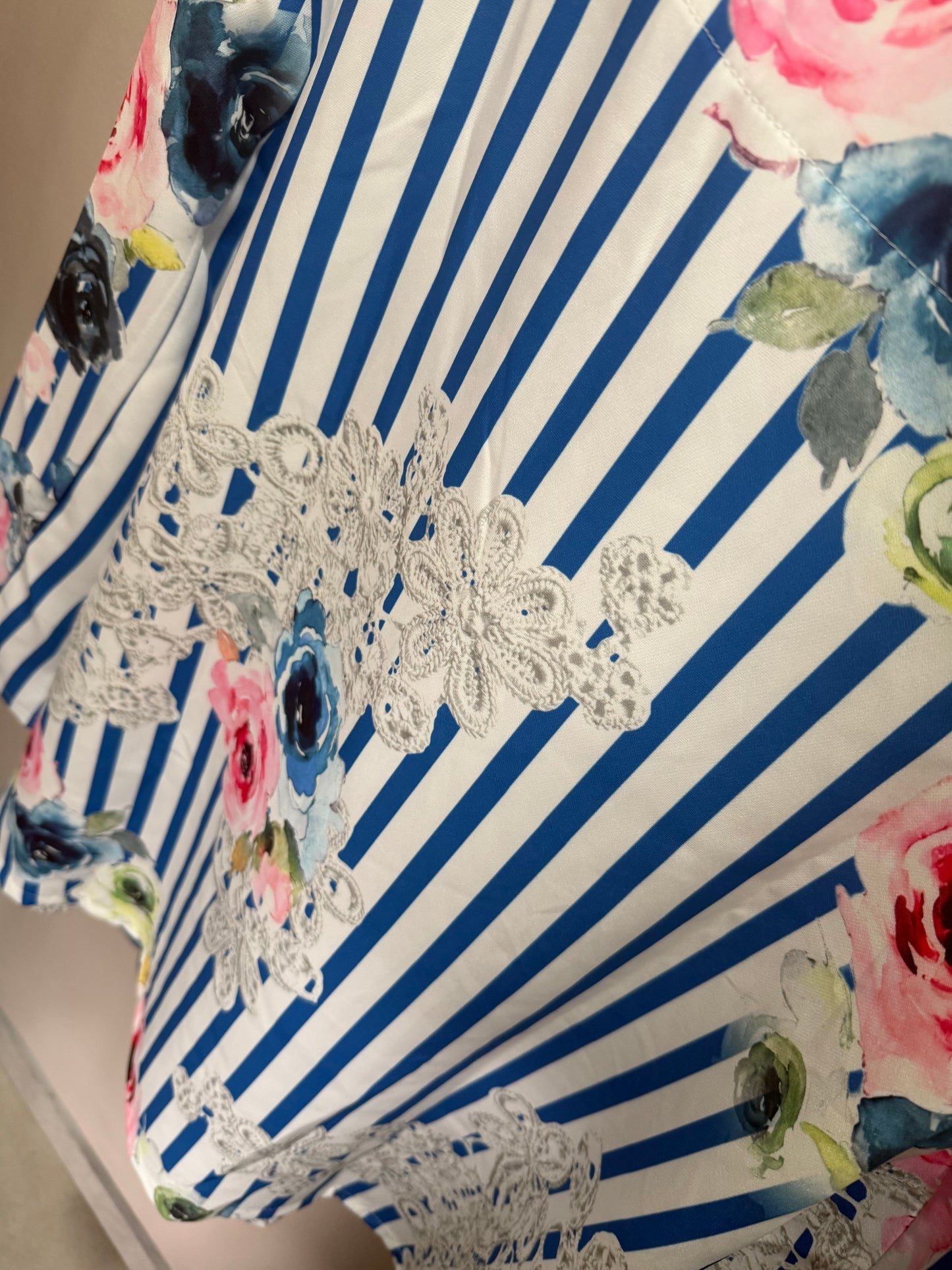 Tatum Satin Jacket_Striped Blooms