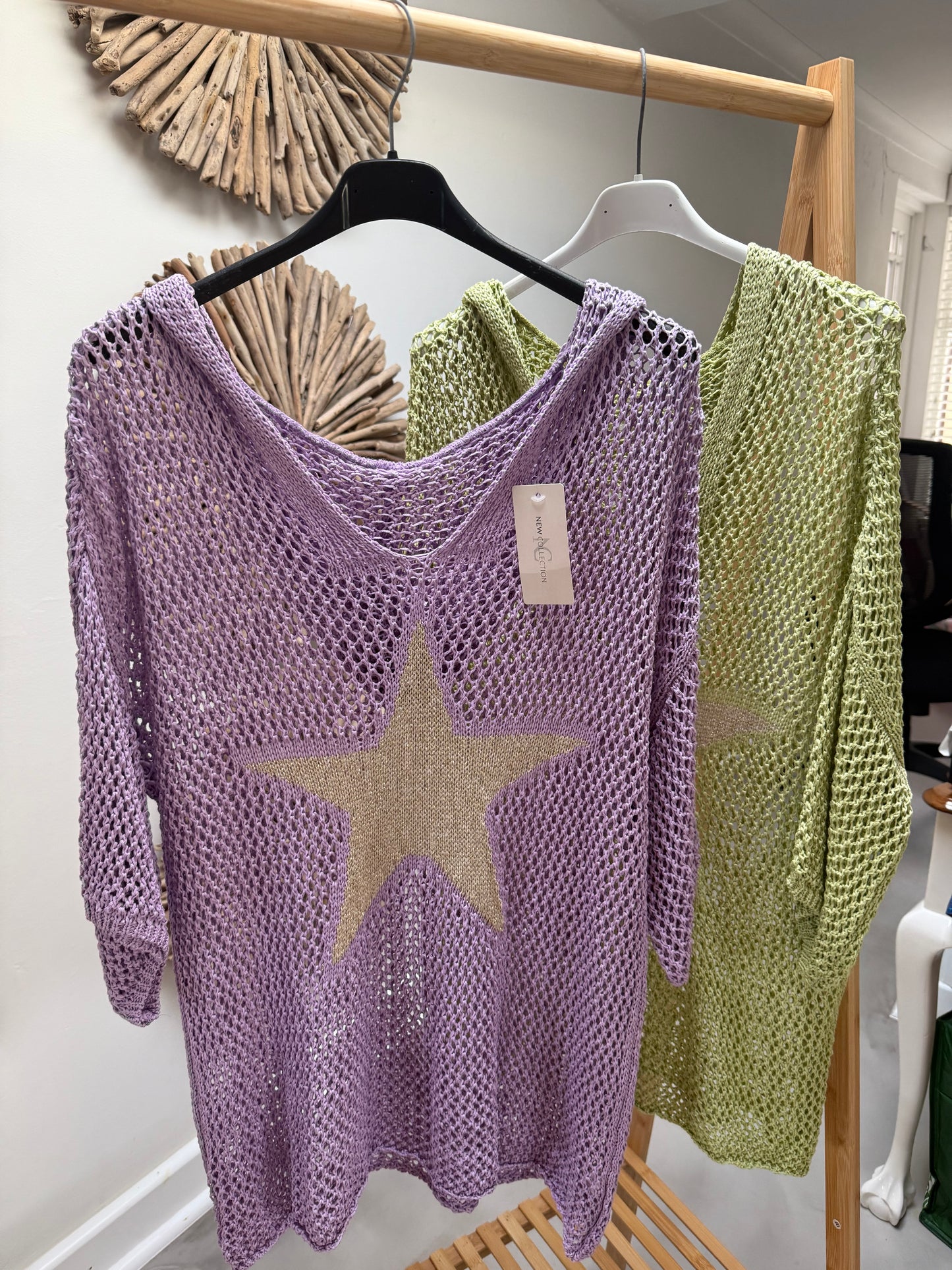 Knitted Stars Lime
