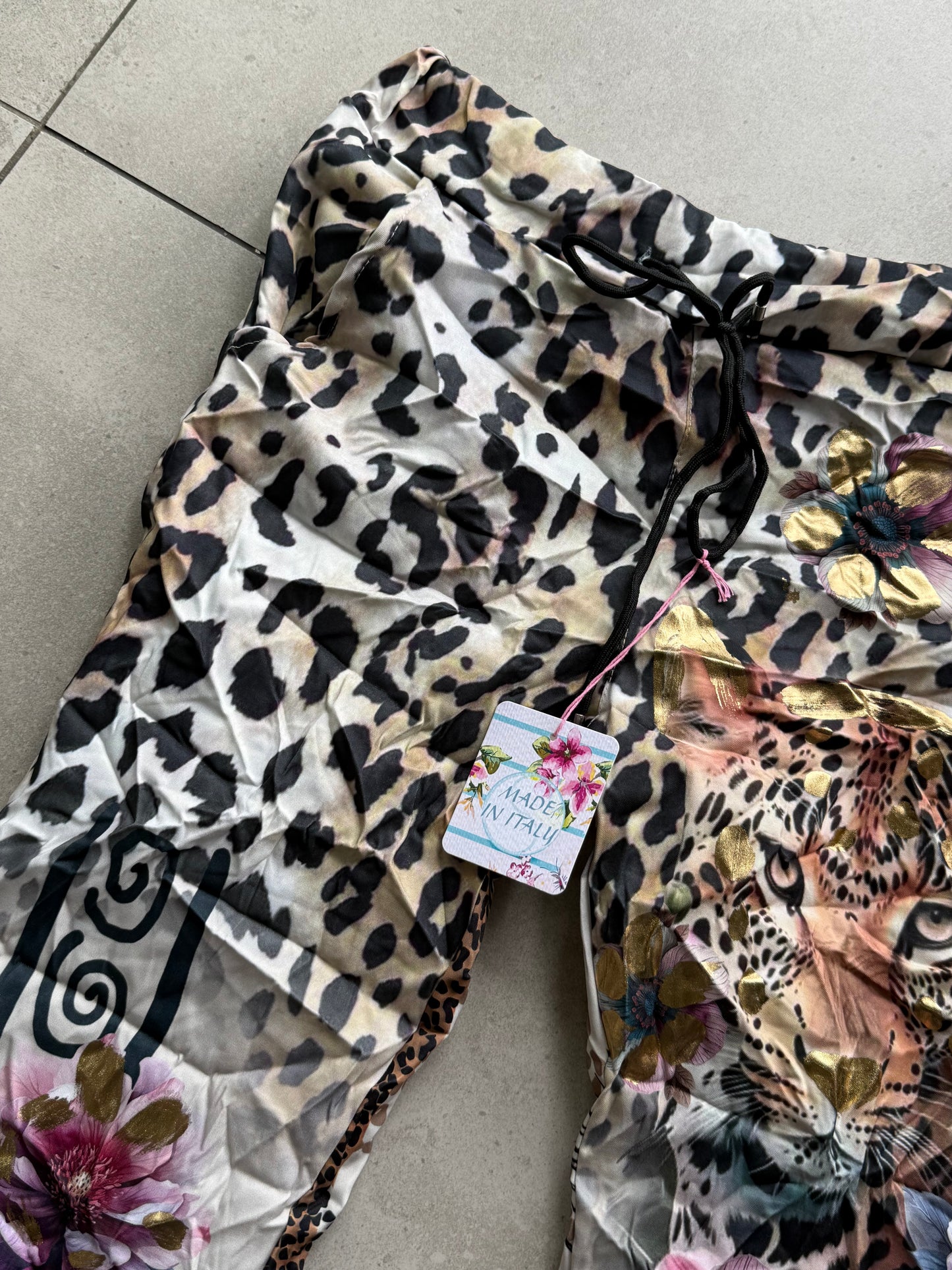 Nude Tribal Leopard Pants