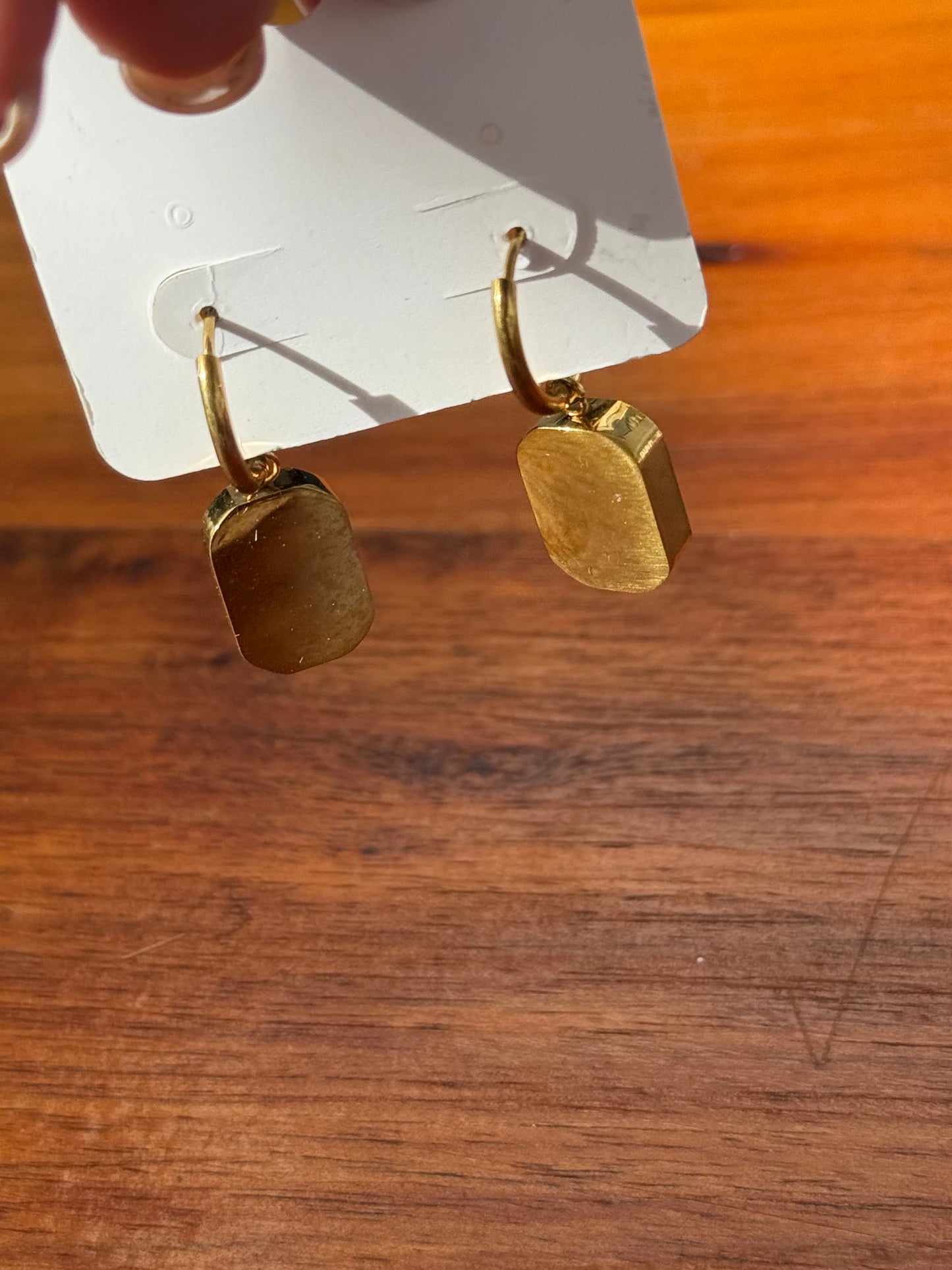 Square drops Earrings Graphite
