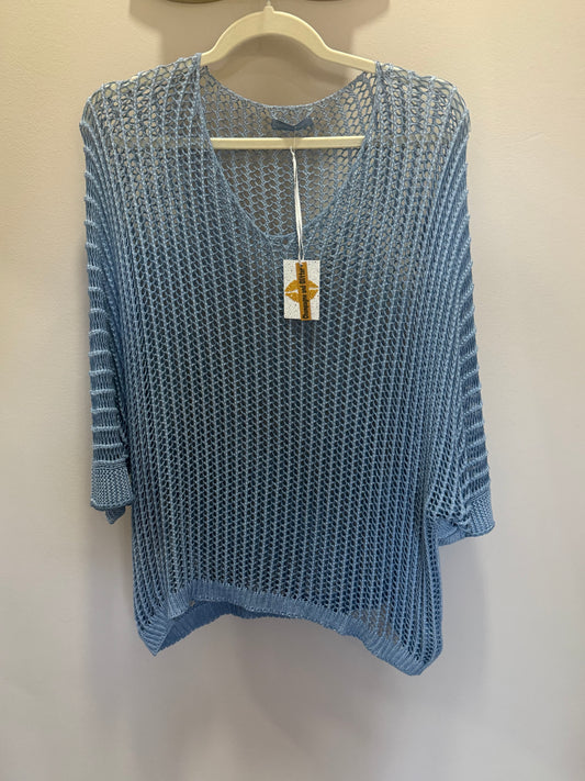 The Knit Blouse Periwinkle