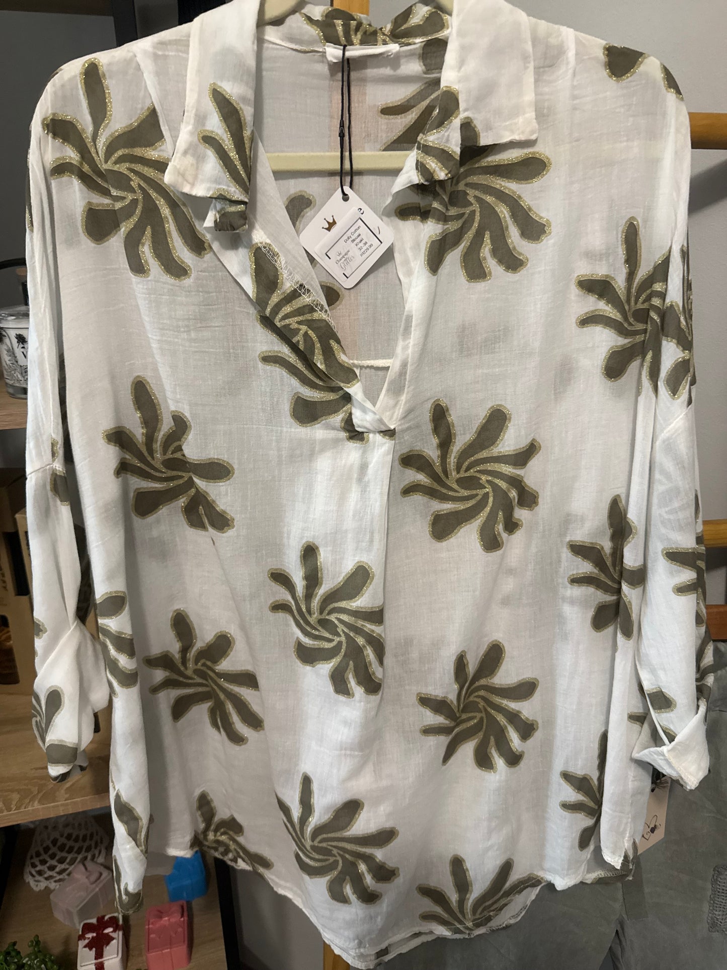 Dolly Cotton Blouse Khaki
