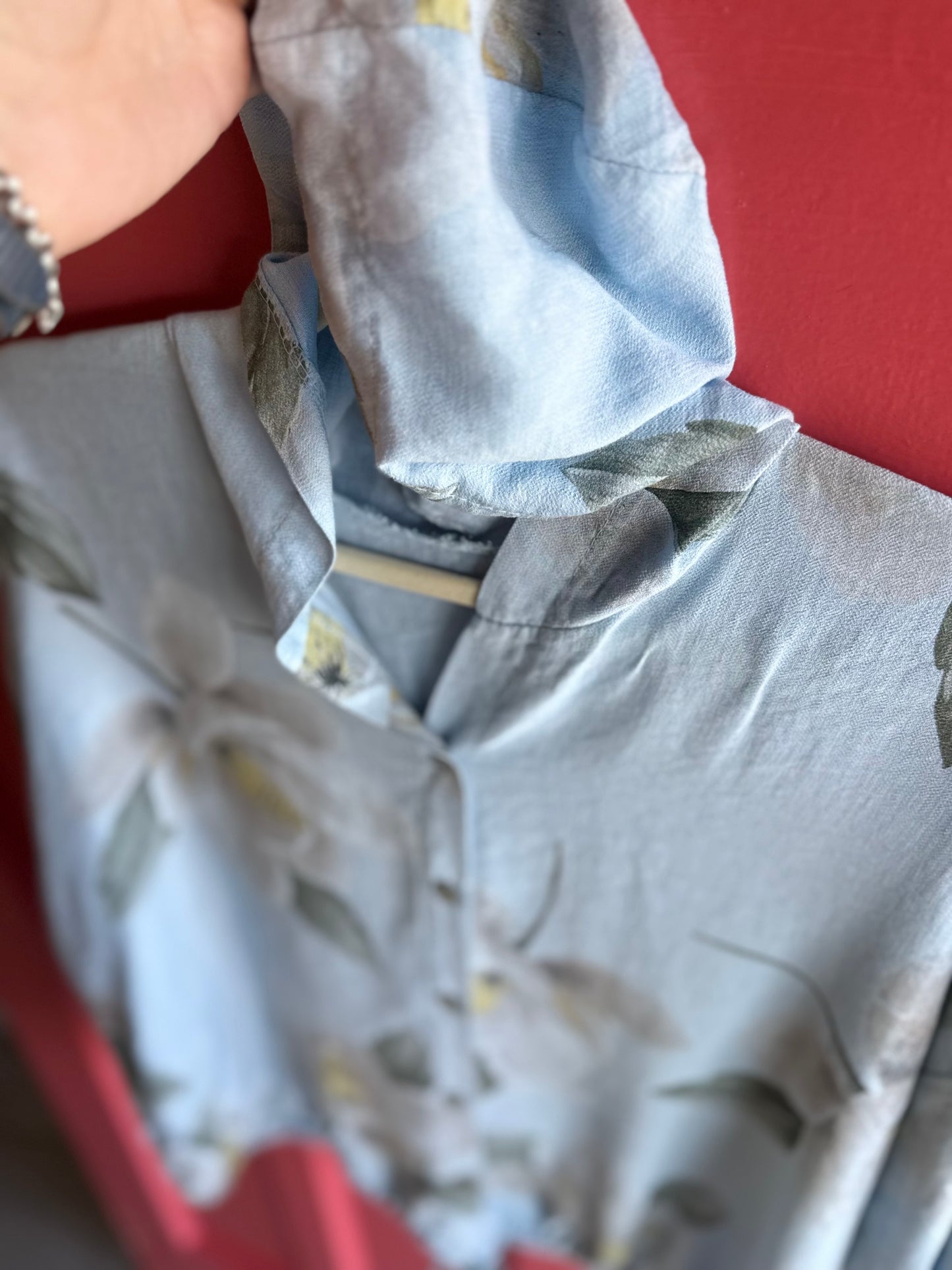 Emmeline Flower Blouse_Sky Blue