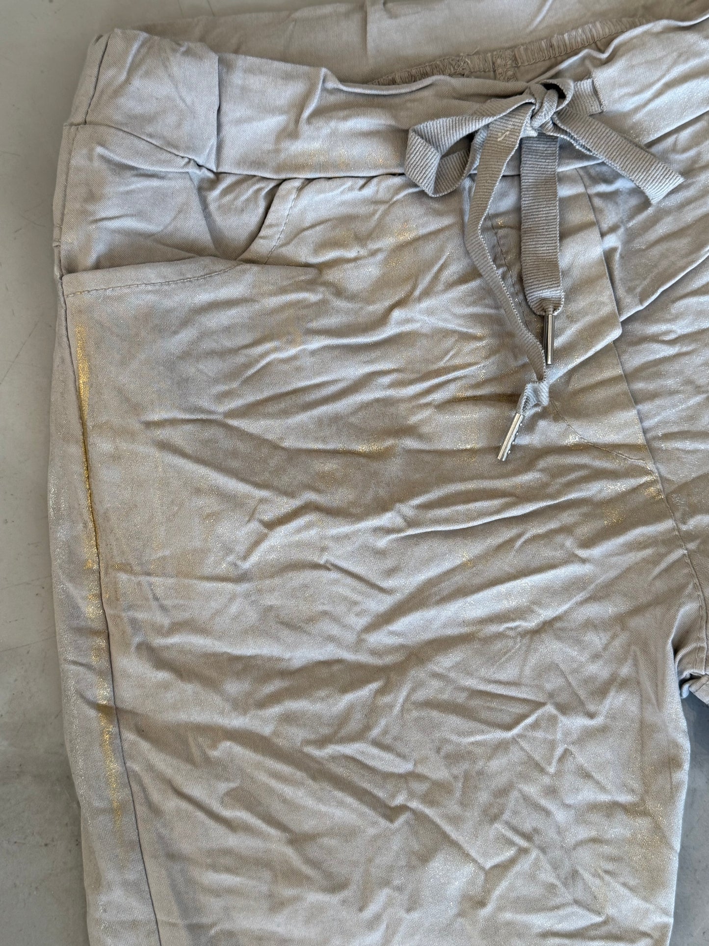 Metalic Pant Nude