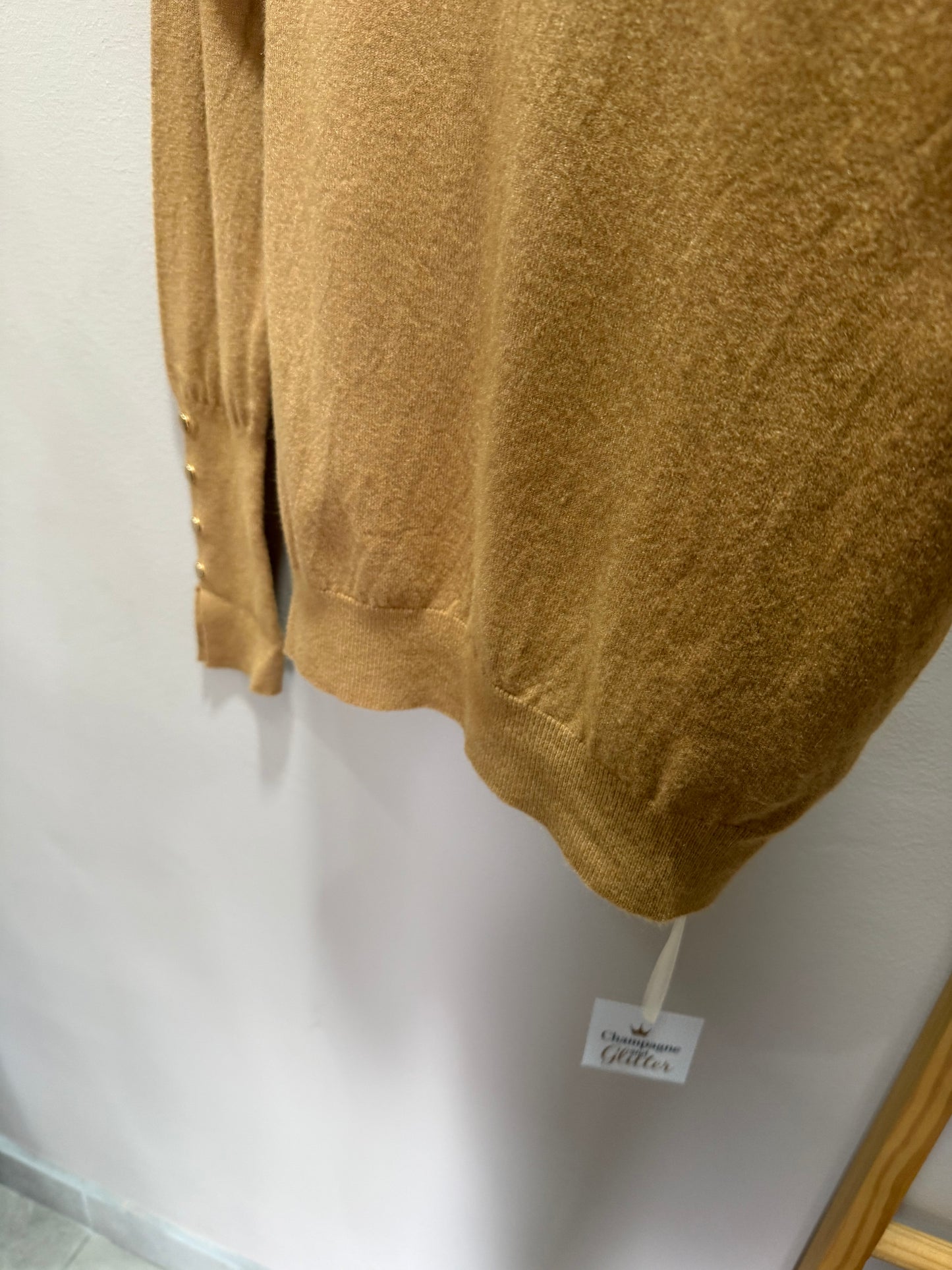 Button Up Knit Caramel